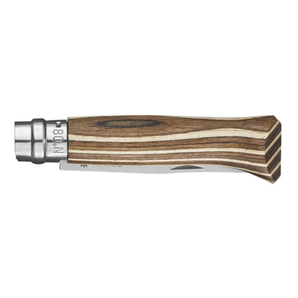 OP-002388-Opinel No 8 Lamine Birch Özel Seri Paslanmaz Bıçak (Kahverengi) Kahverengi