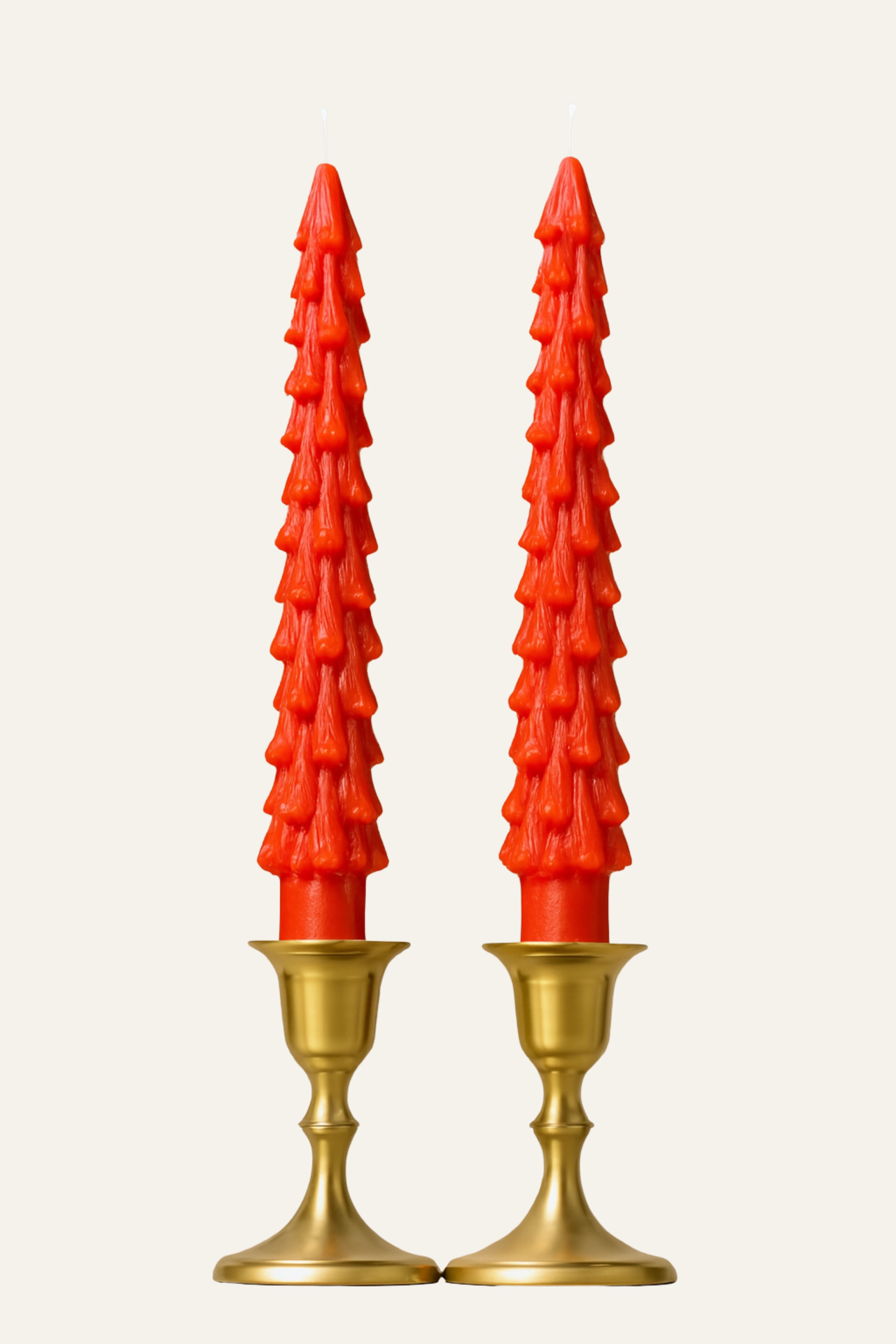 Doramira Home Noella 2'li Kırmızı Renk Yılbaşı Şamdan Parafin Mum