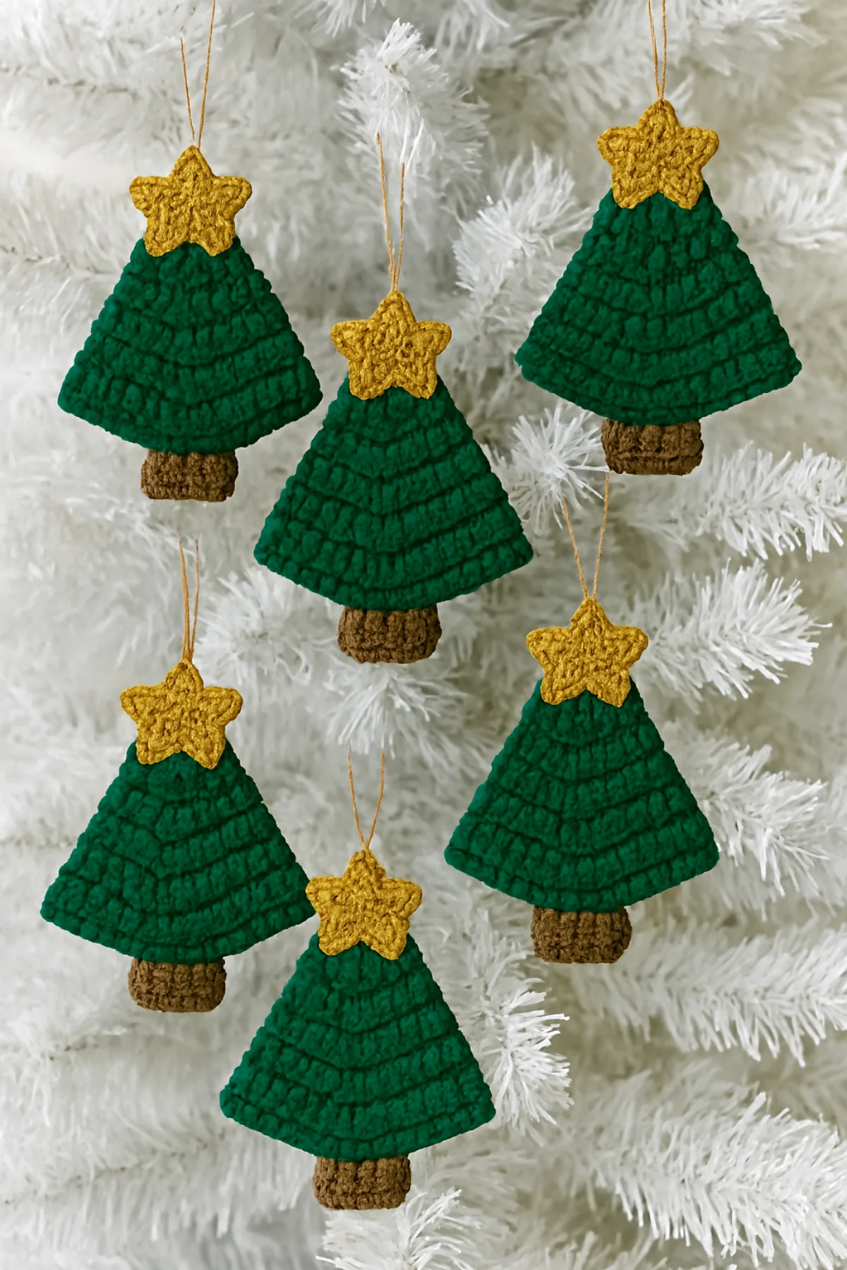 Doramira Home Noella 6'lı El Yapımı Yeşil Çam Ağacı Yılbaşı Süs Seti