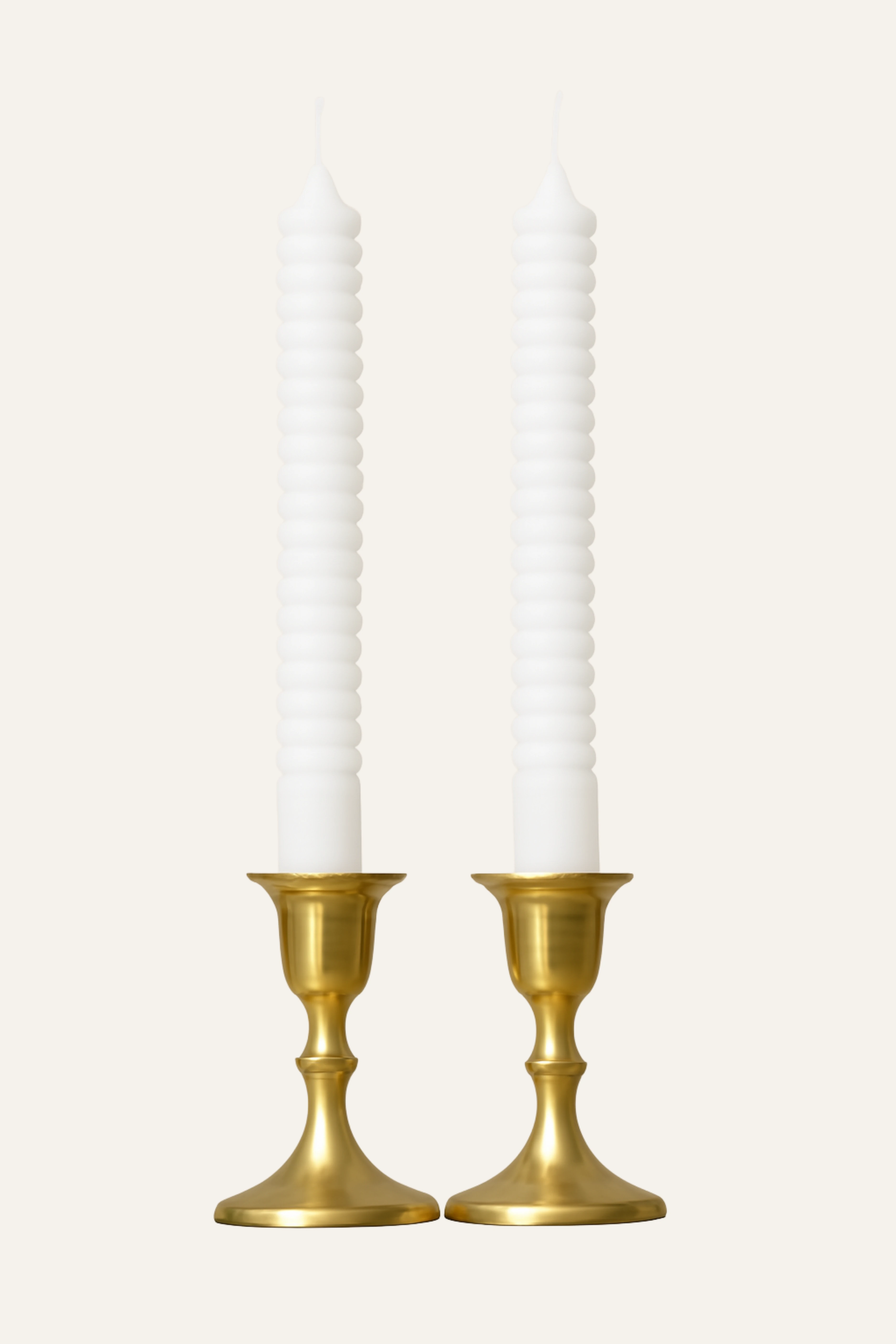 Doramira Home Luma 2'li Beyaz Renk Şamdan Parafin Mum