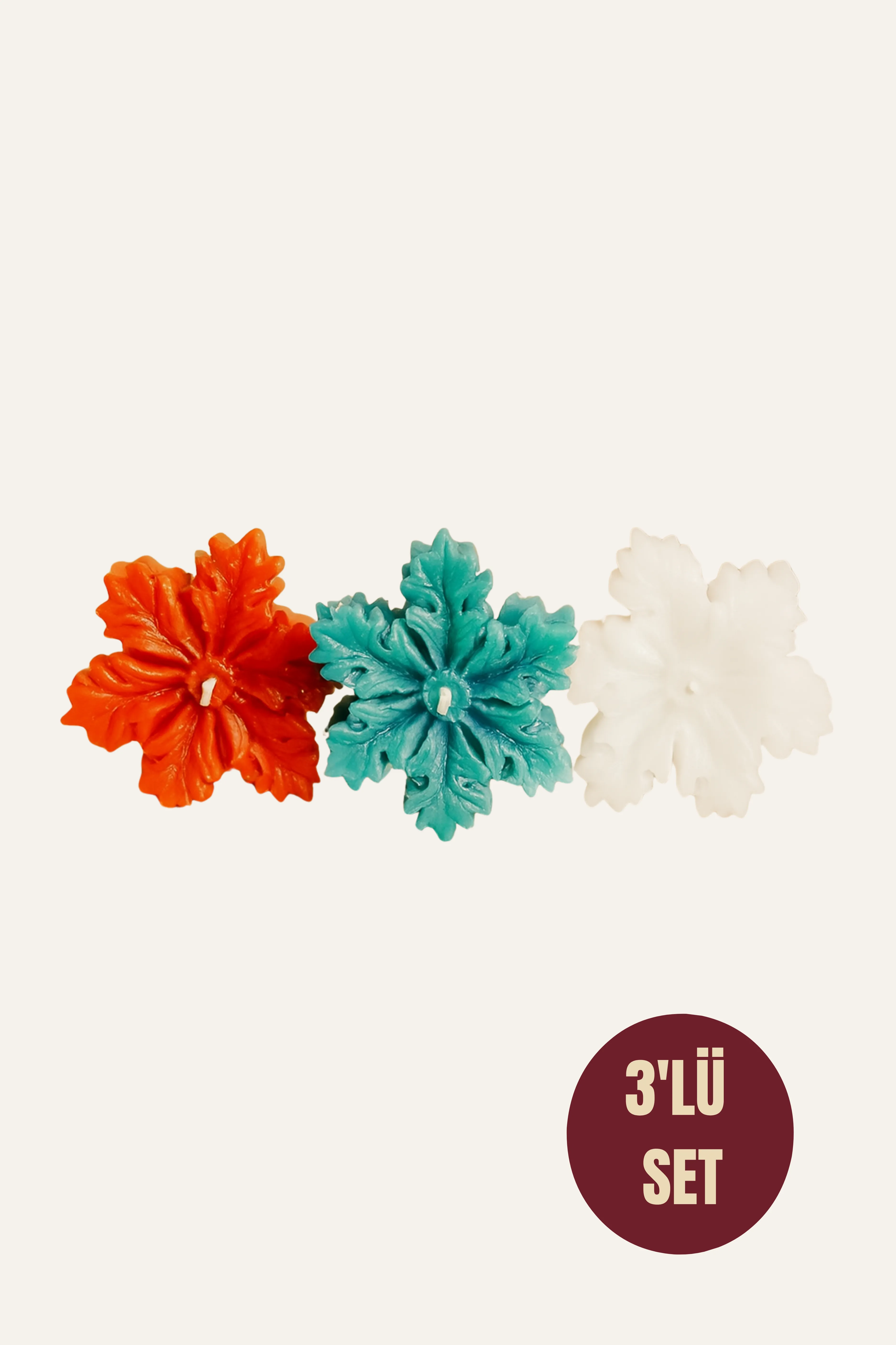 Doramira Home Noella 3'lü Kartanesi Parafin Mum Seti