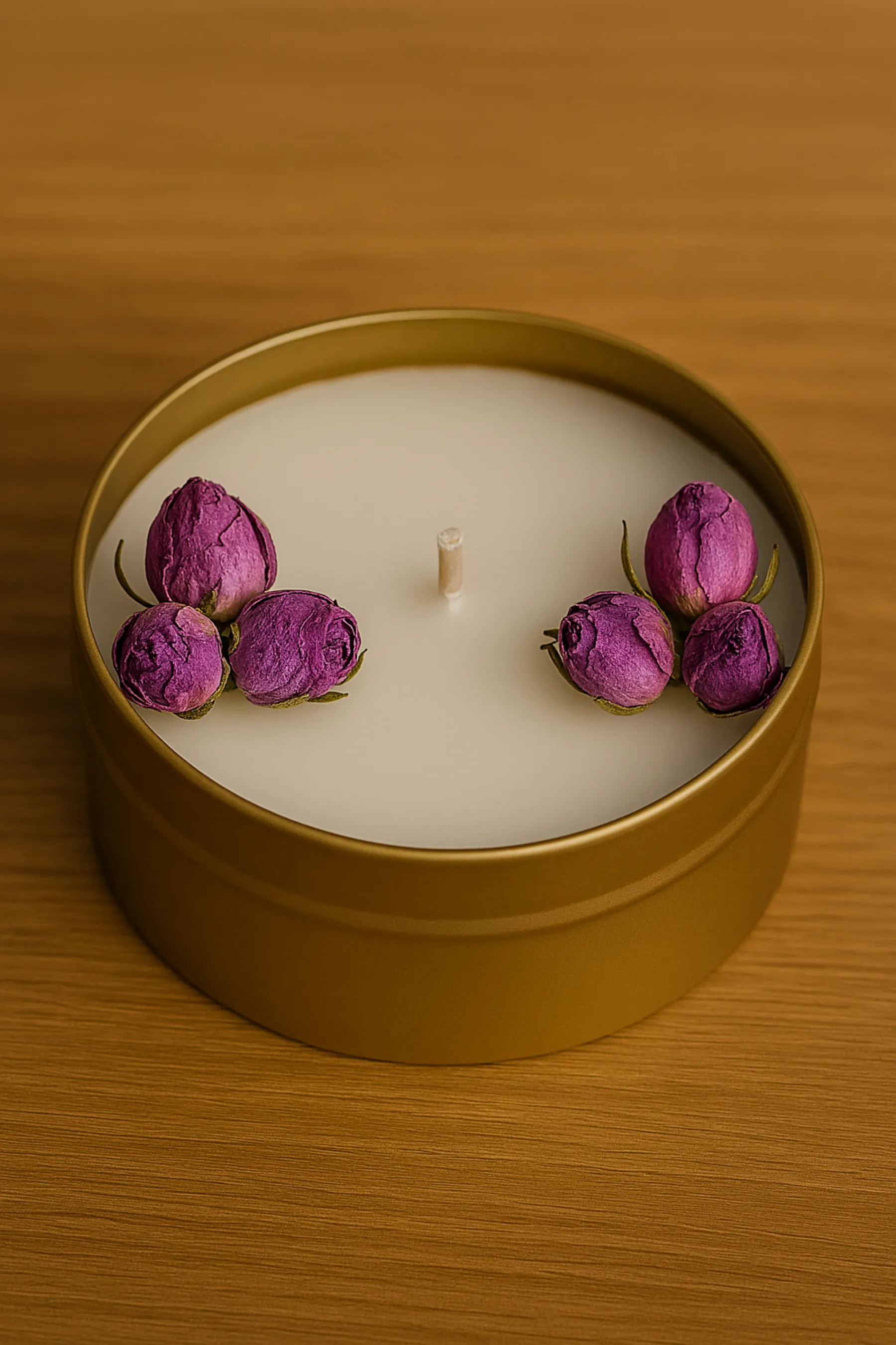 Doramira Home Mistik Güllü Teneke Kutu Mum