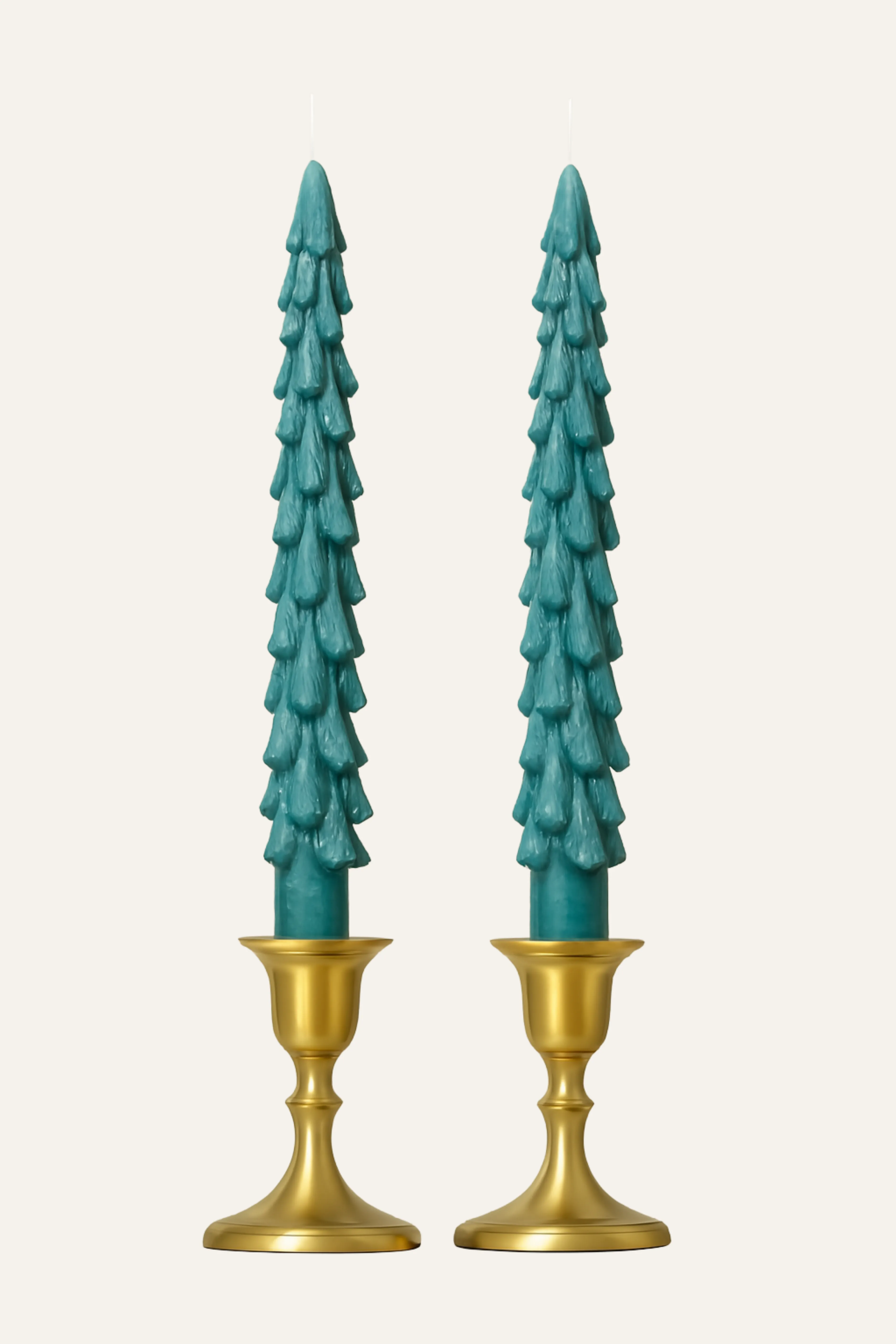 Doramira Home Noella 2'li Yeşil Renk Yılbaşı Şamdan Parafin Mum