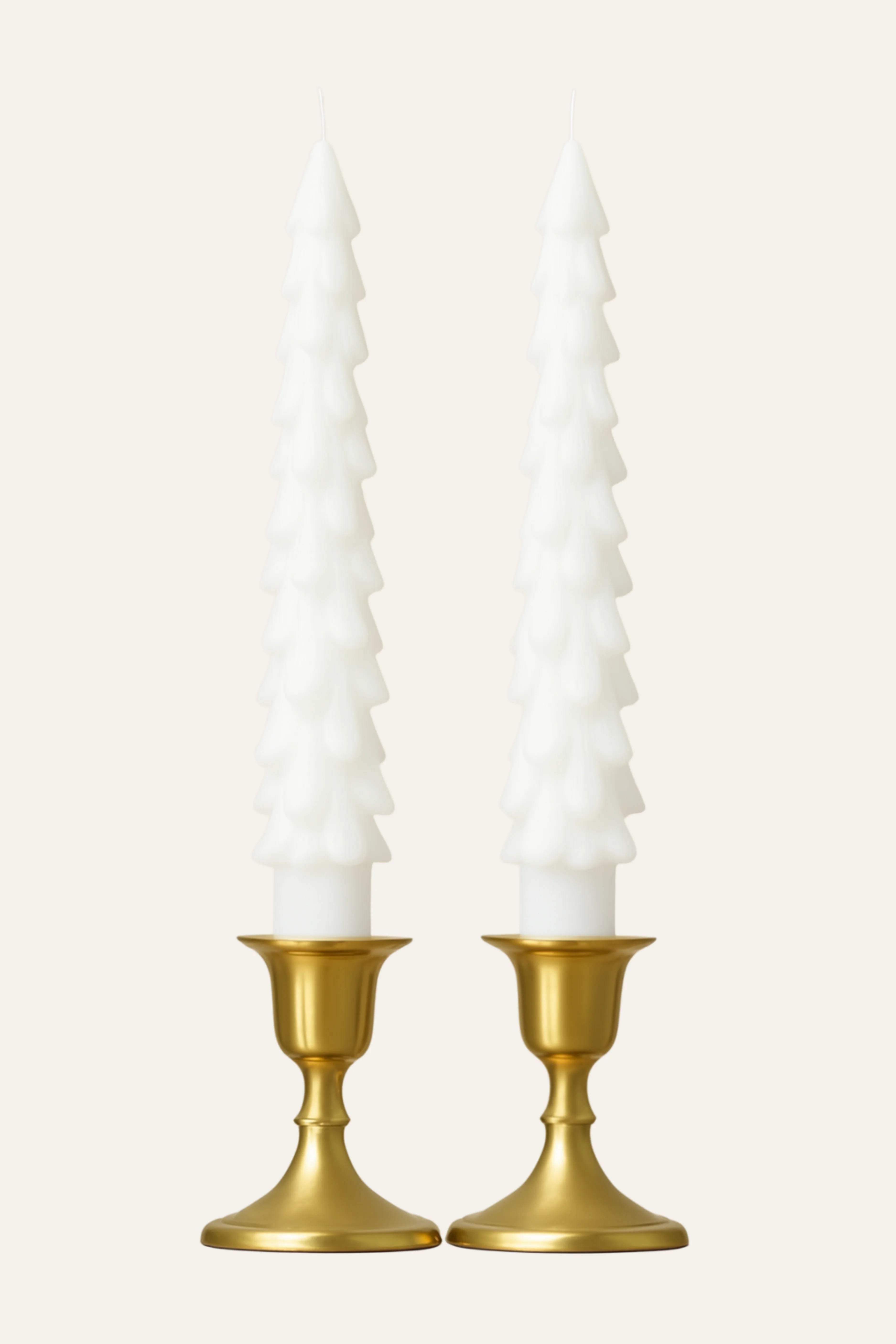 Doramira Home Noella 2'li Beyaz Renk Yılbaşı Şamdan Parafin Mum