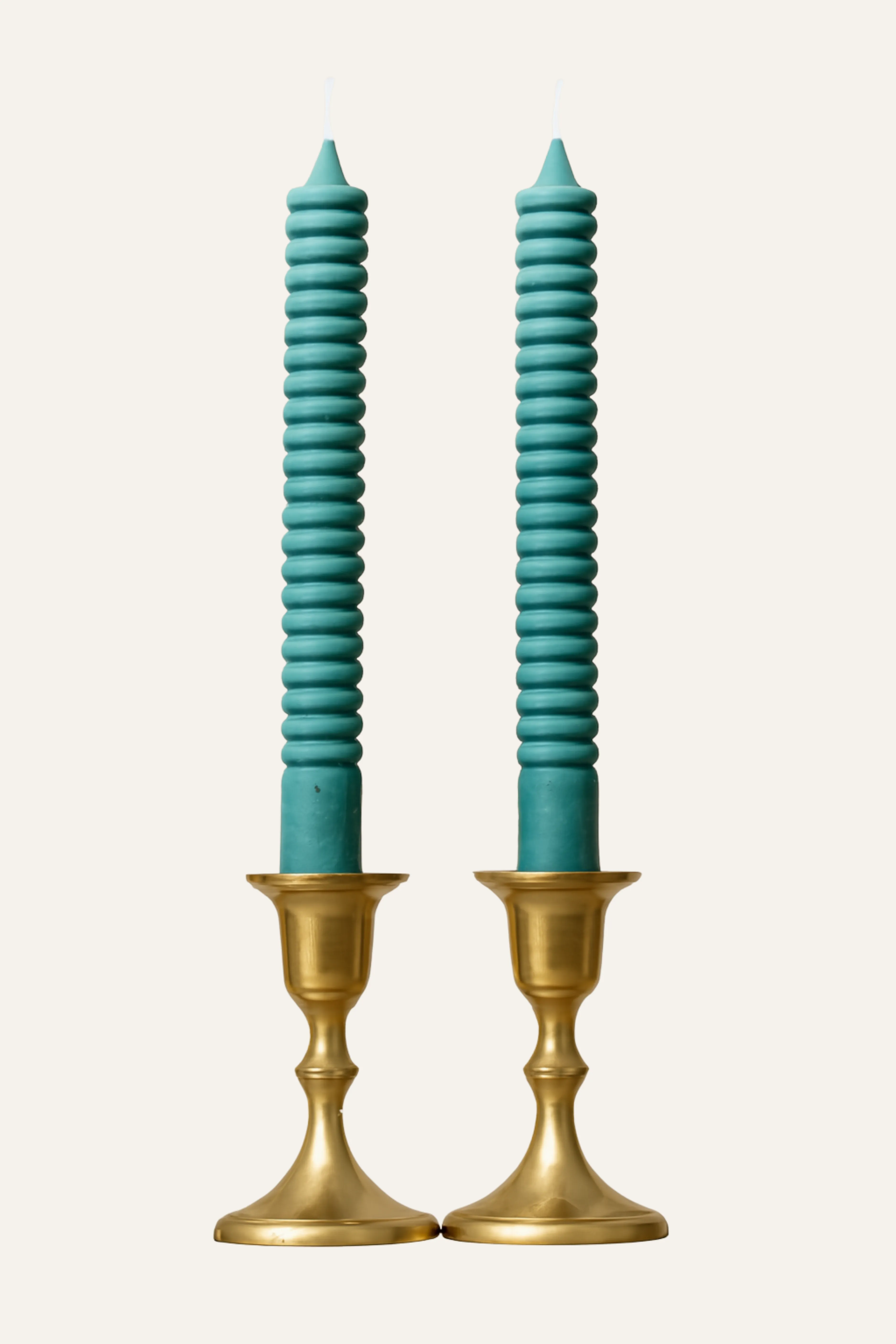 Doramira Home Luma 2'li Yeşil Renk Şamdan Parafin Mum