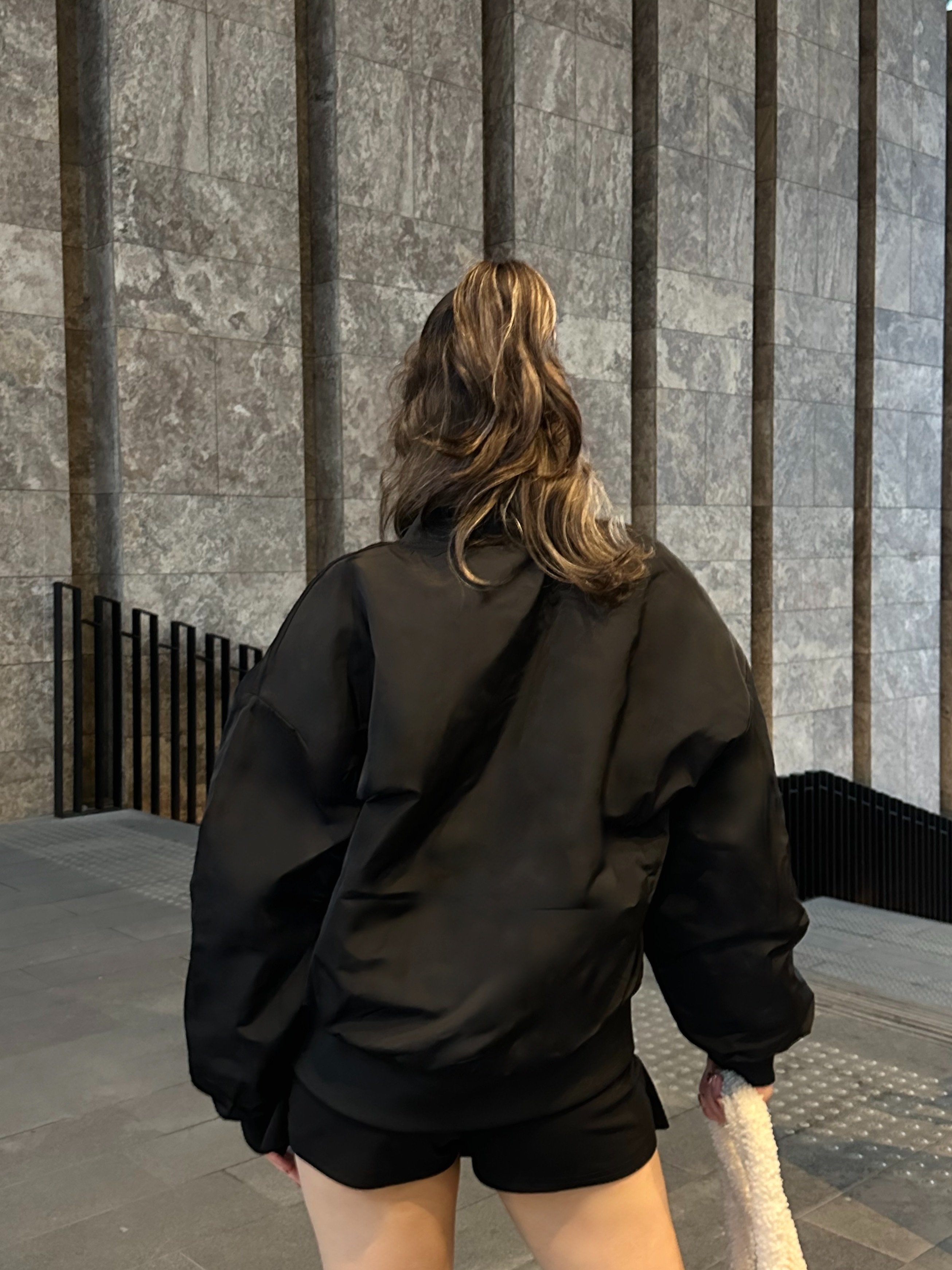 Siyah Bomber Ceket