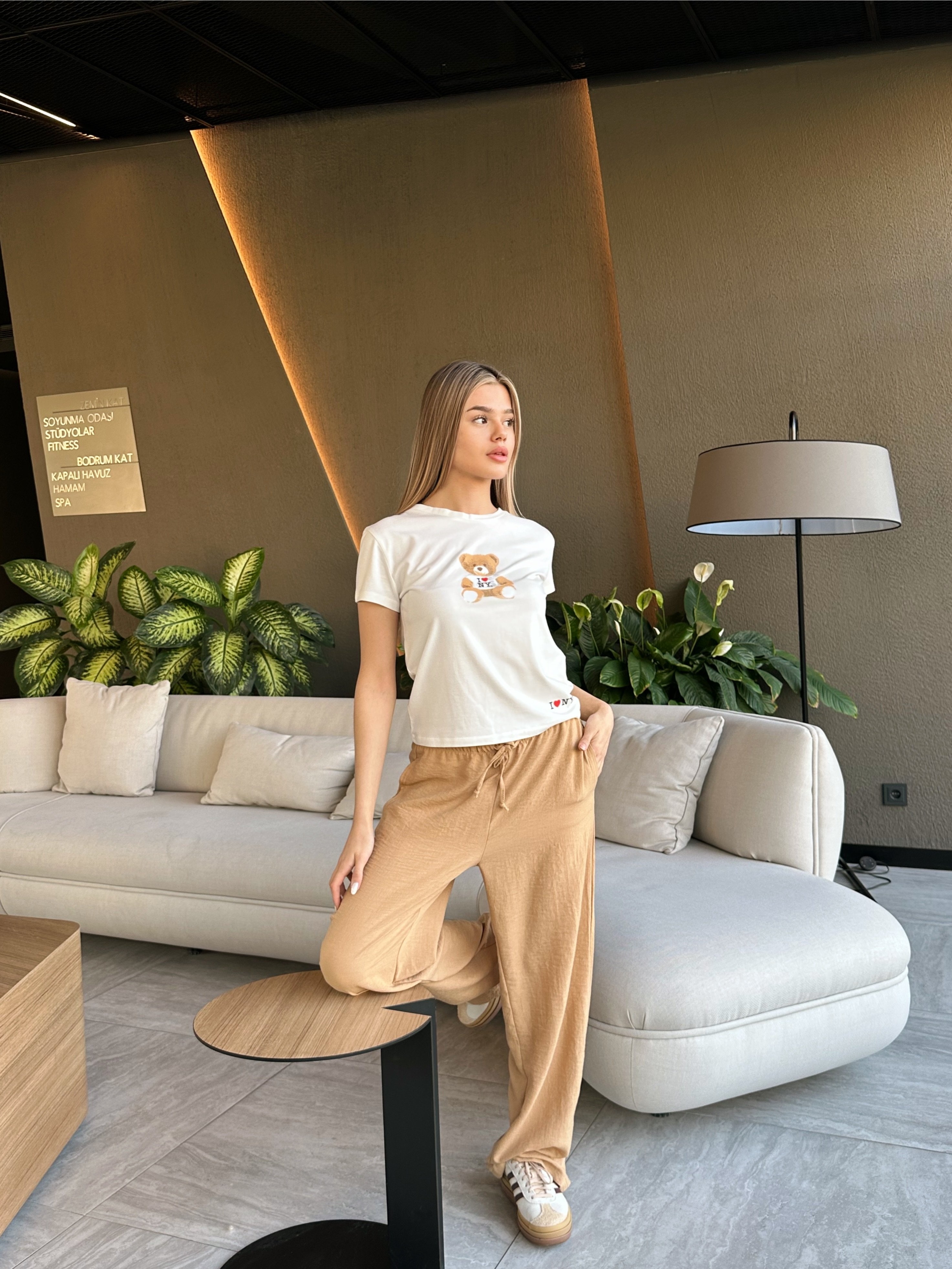Ayıcık Baskılı T-Shirt