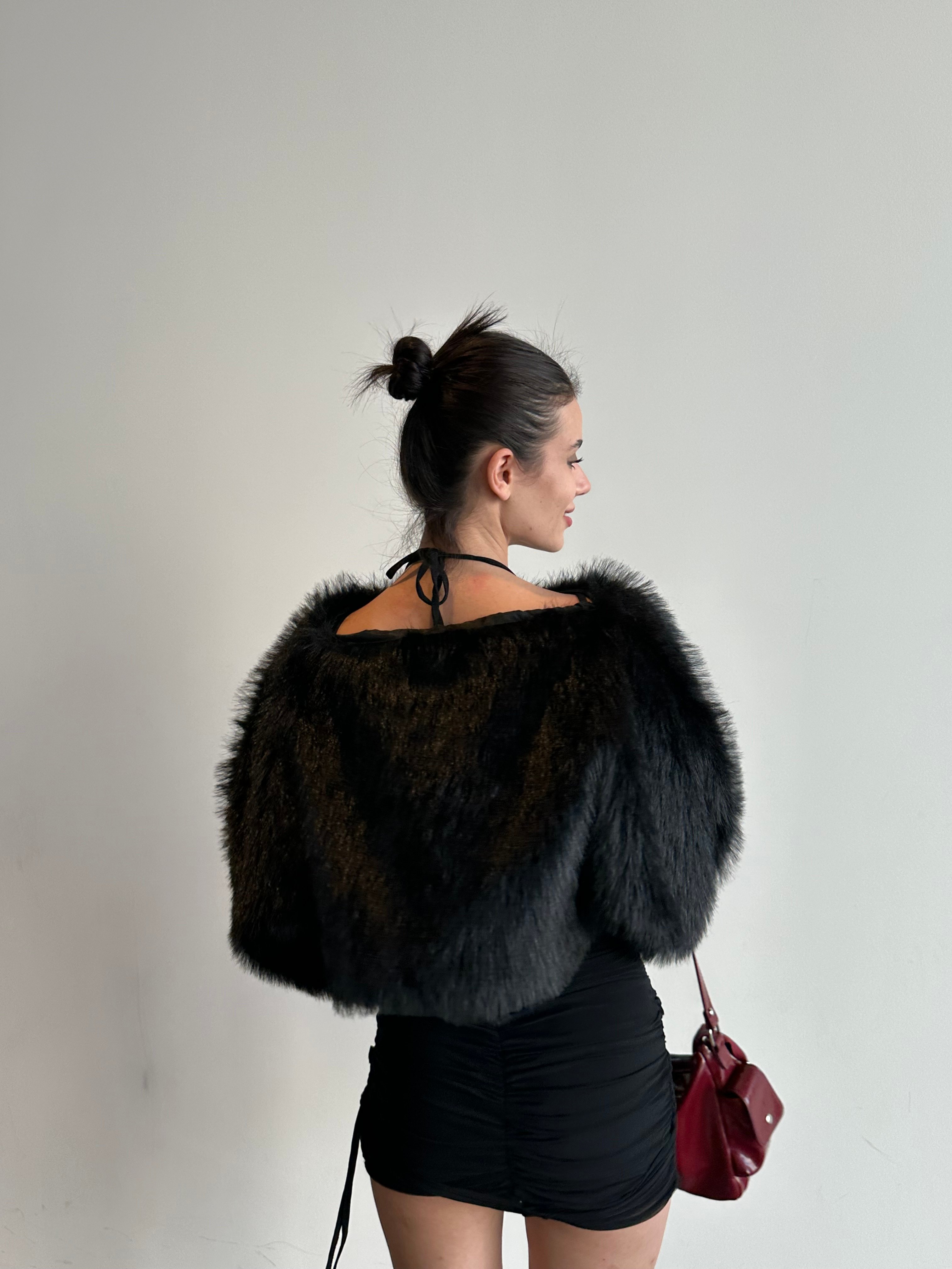 Siyah Kürk Sweat