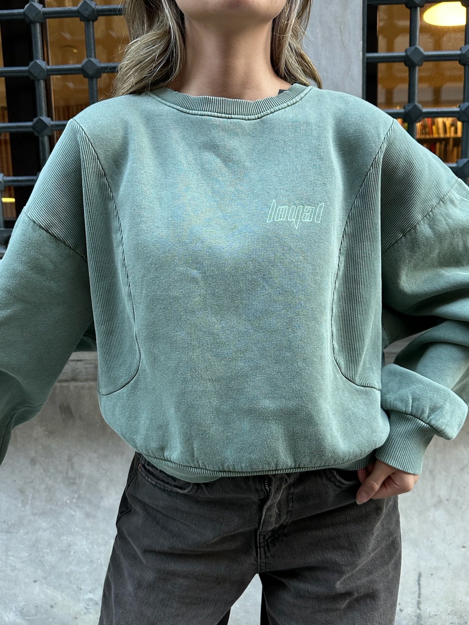 Su Yeşili Oversize Sweatshirt