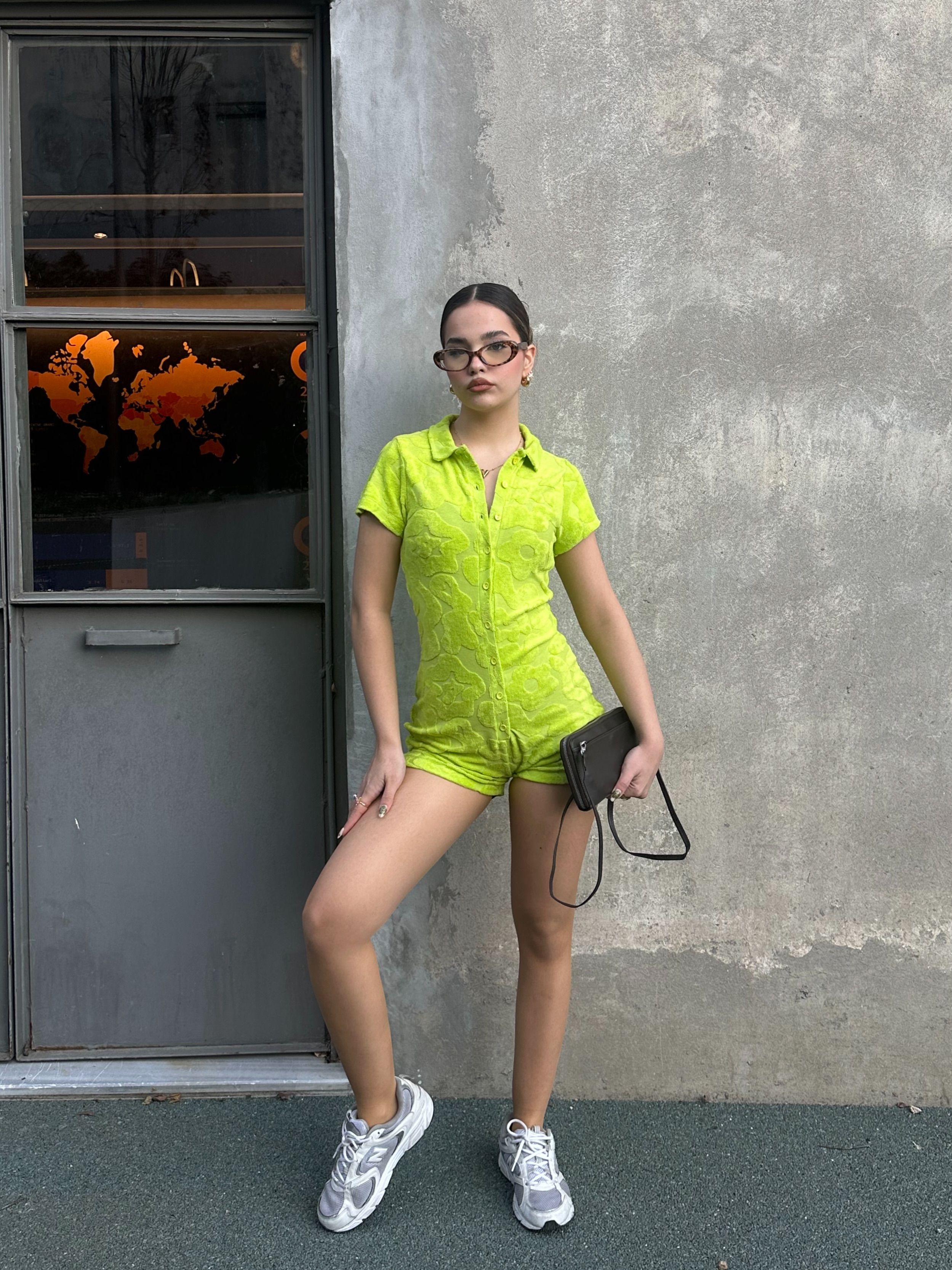 Tracie Fıstık Yeşili Tulum