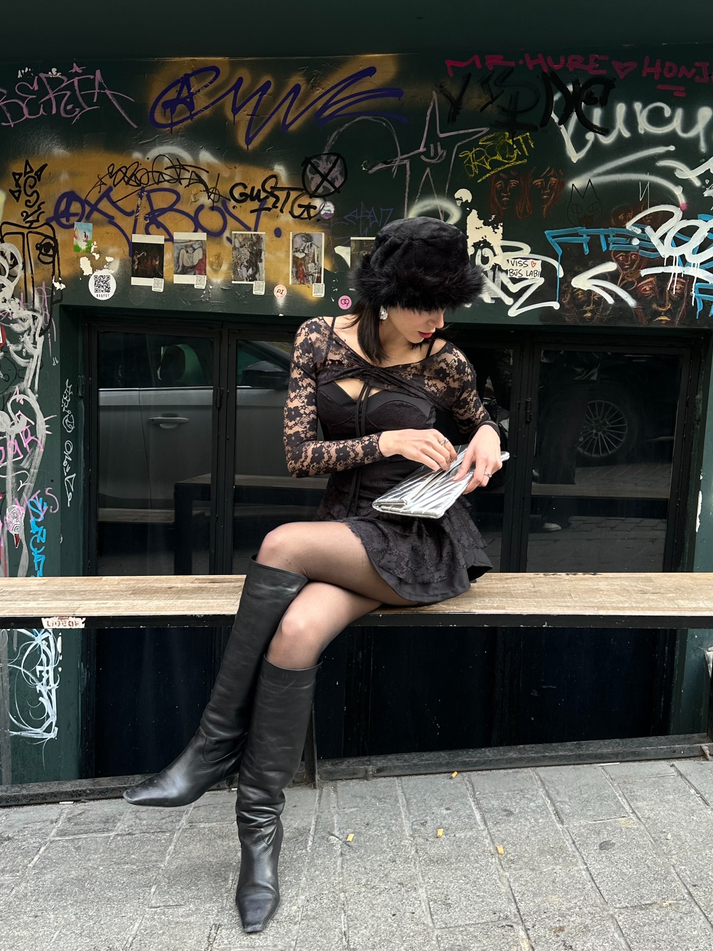 Siyah Bolero Detay Dantelli Mini Elbise