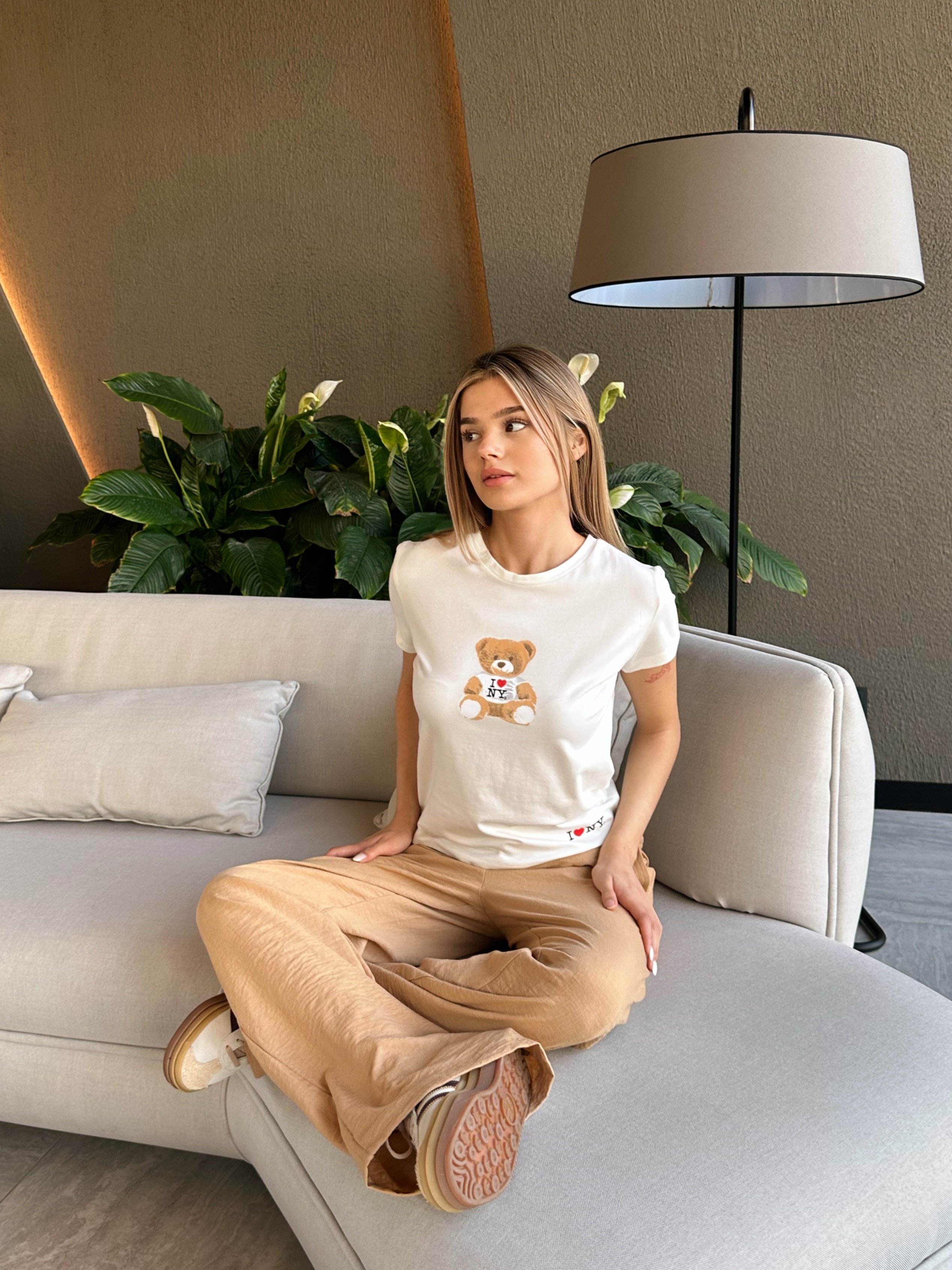 Ayıcık Baskılı T-Shirt