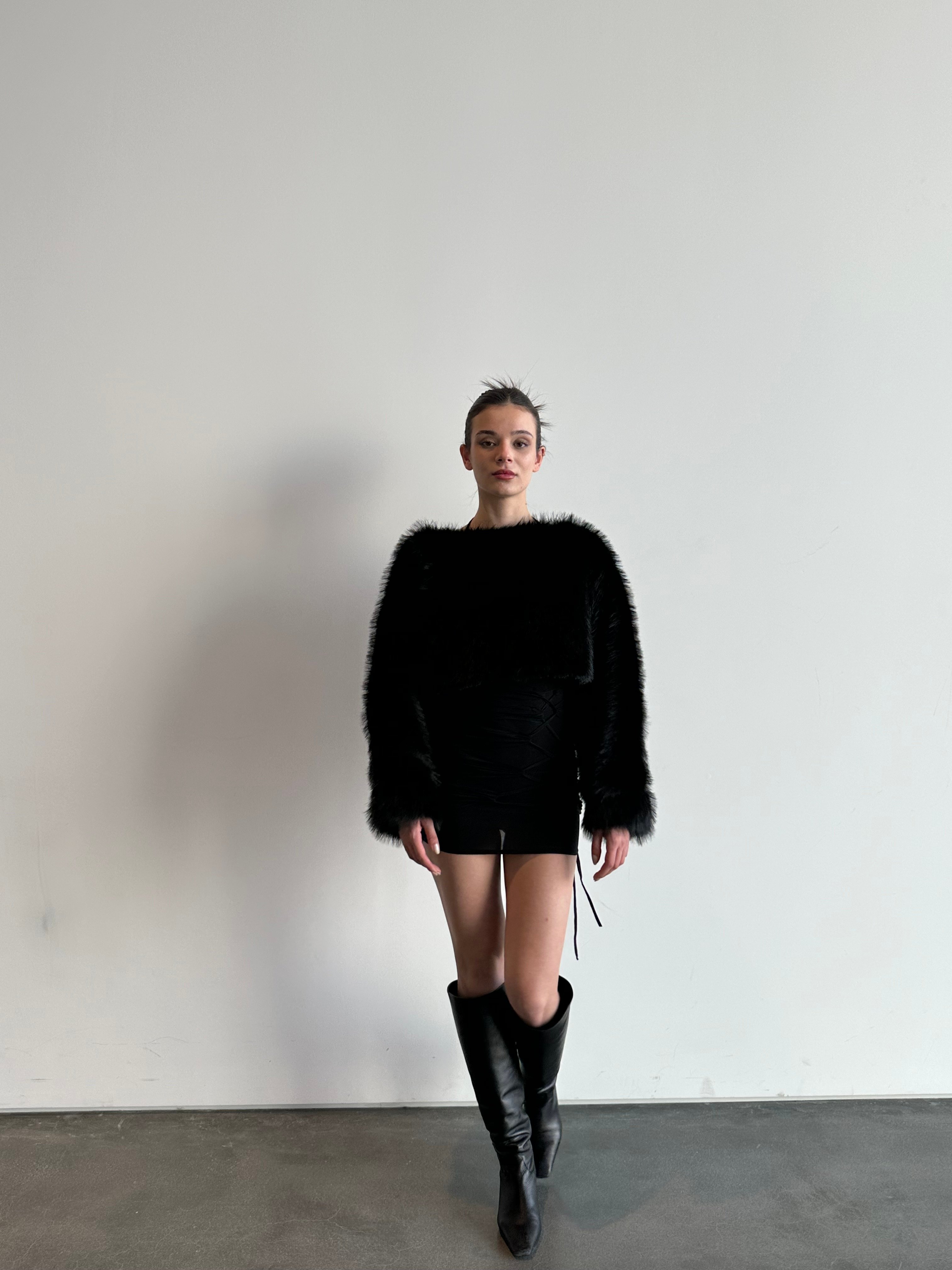Siyah Kürk Sweat