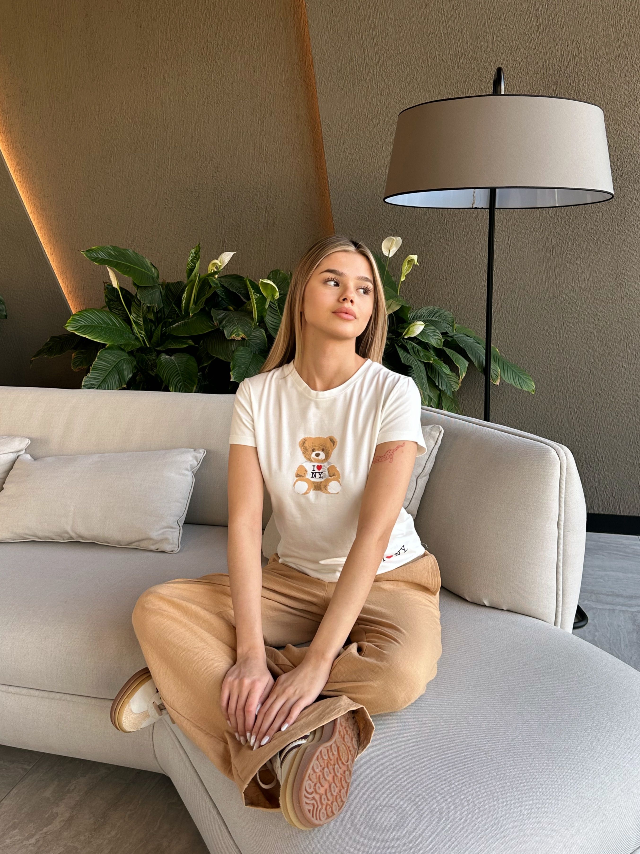Ayıcık Baskılı T-Shirt
