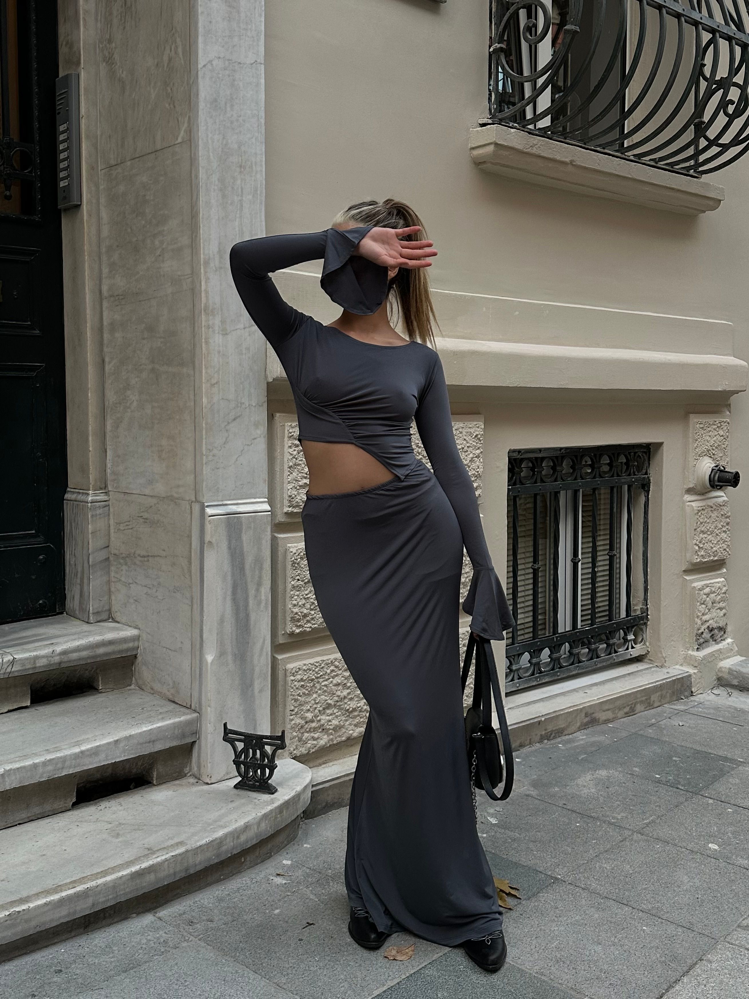 Mariah Büzgülü Füme Etek Takım