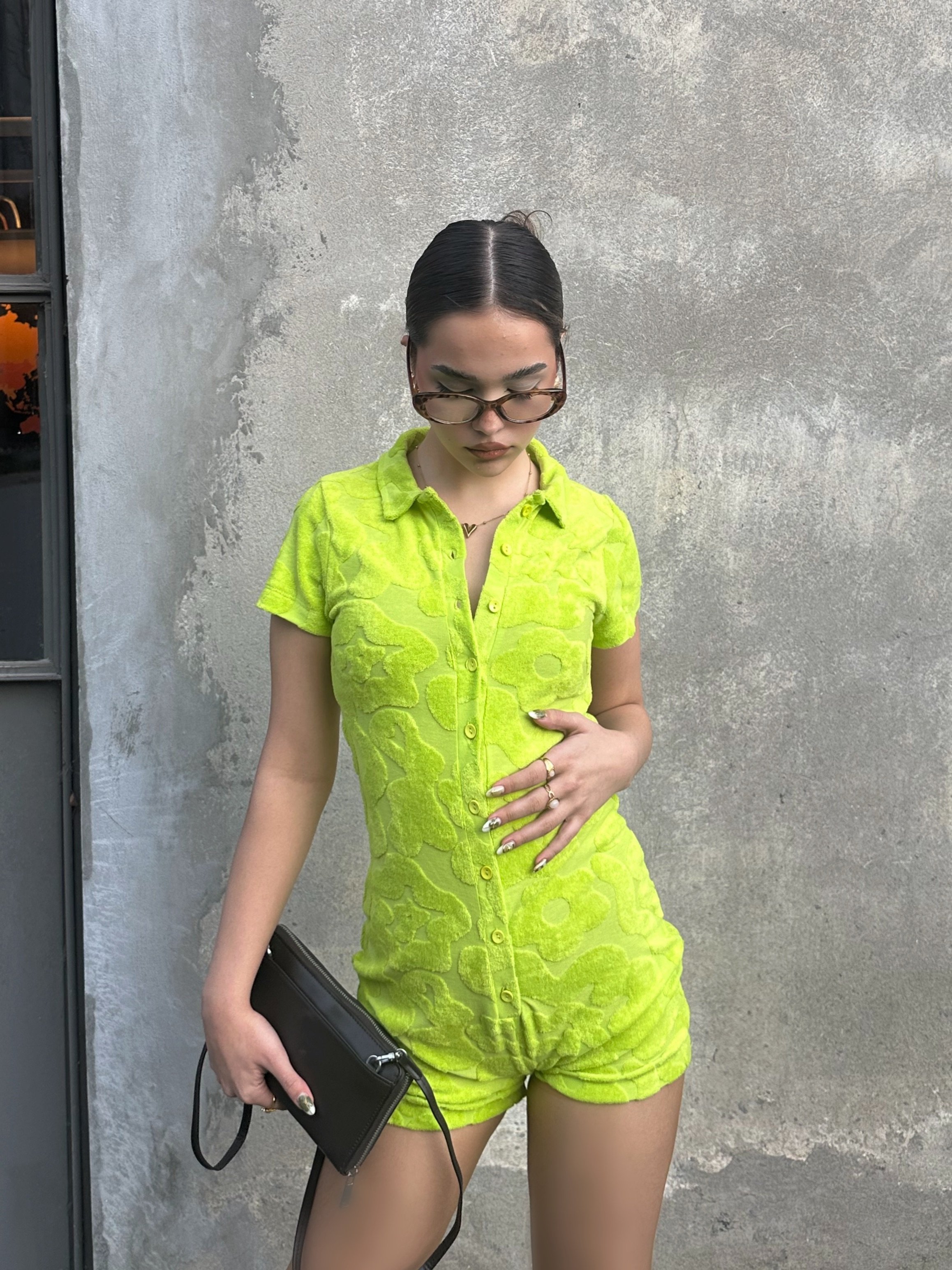 Tracie Fıstık Yeşili Tulum