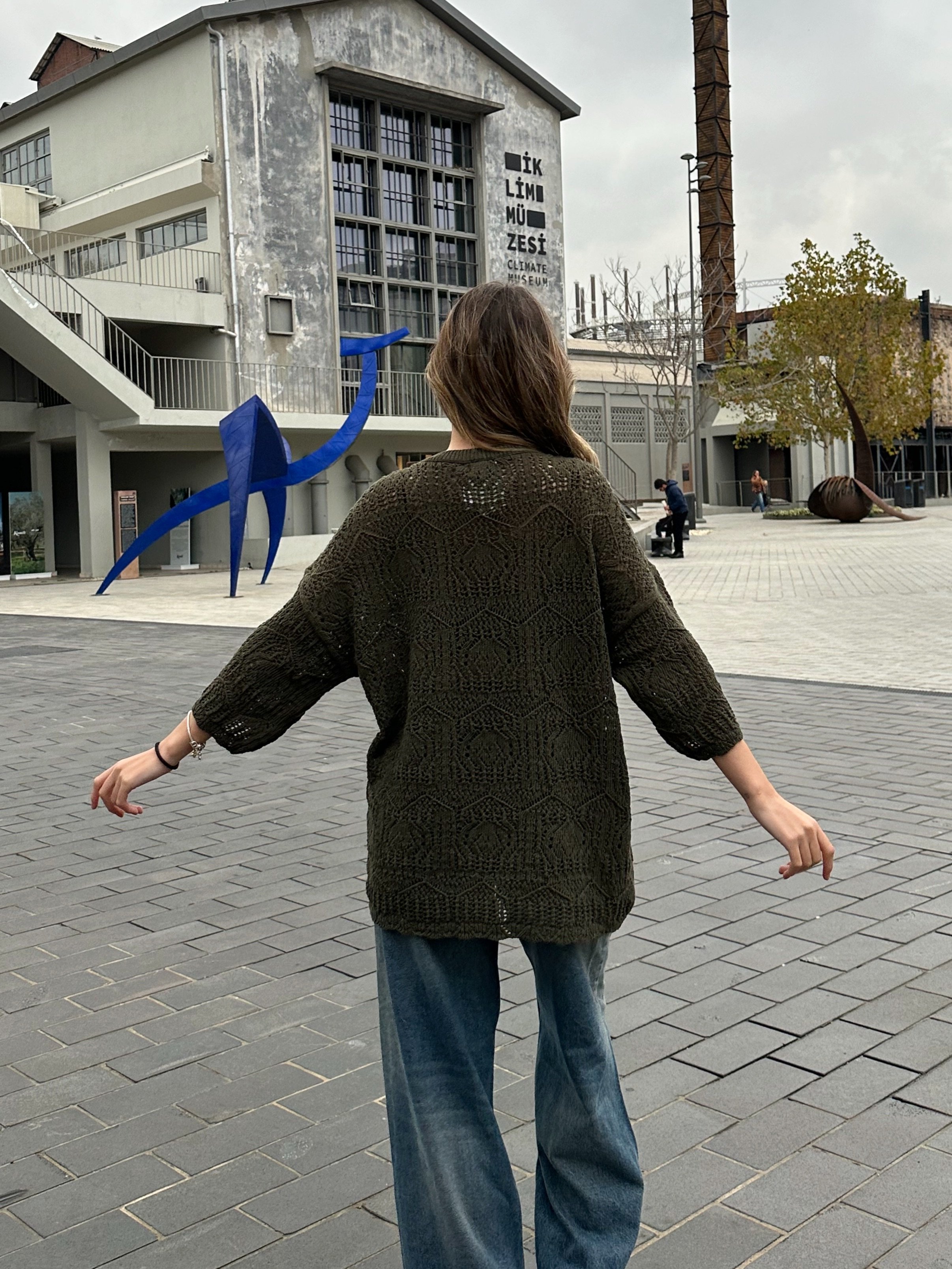 Haki Oversize Bolero Kazak