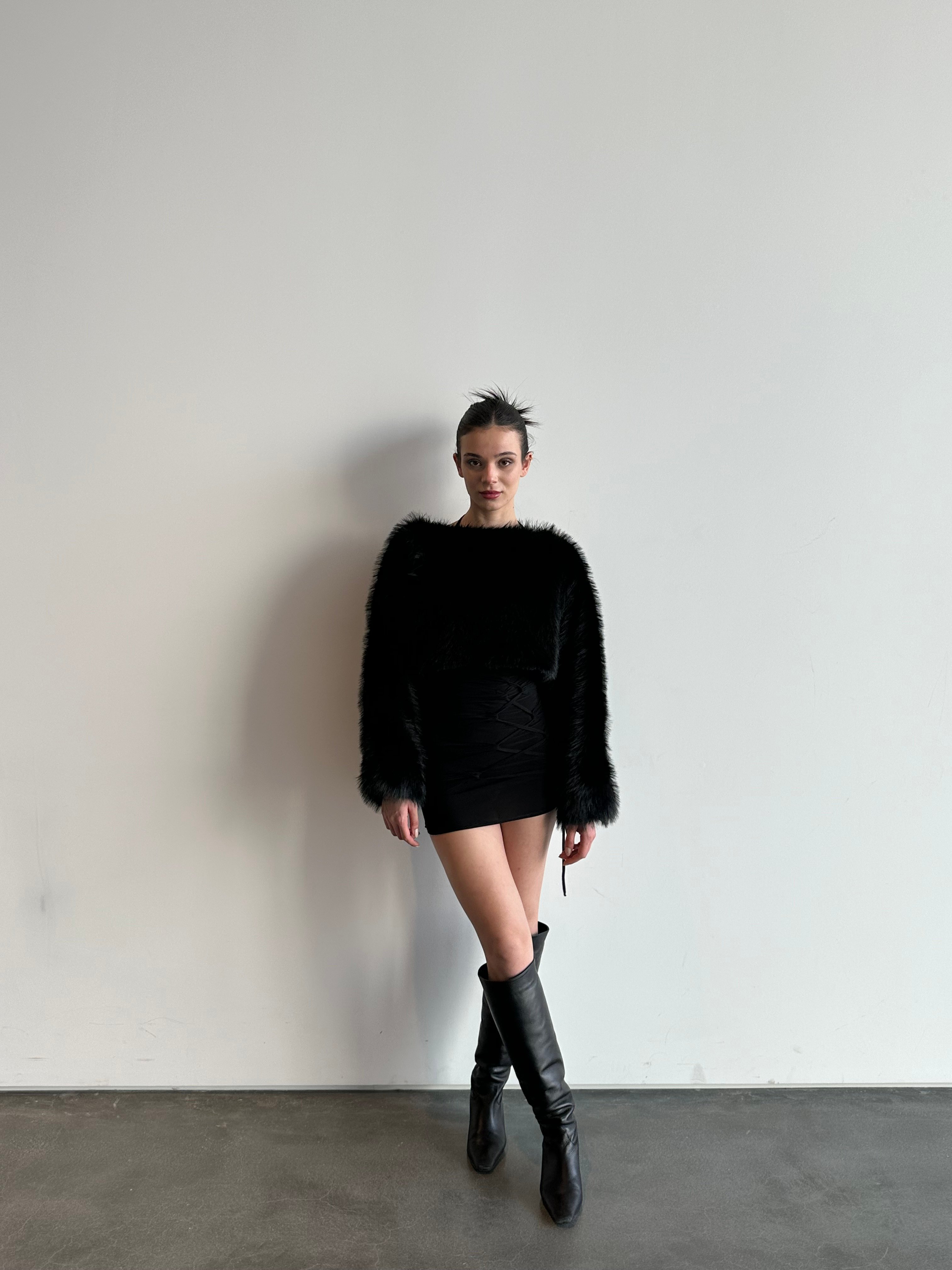 Siyah Kürk Sweat