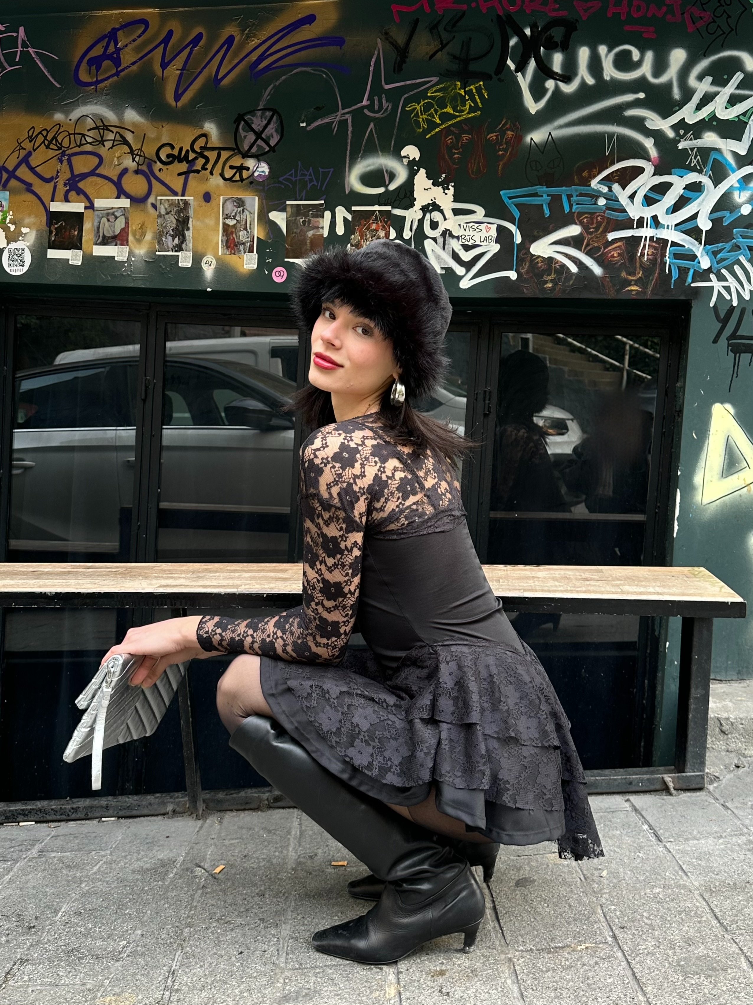 Siyah Bolero Detay Dantelli Mini Elbise