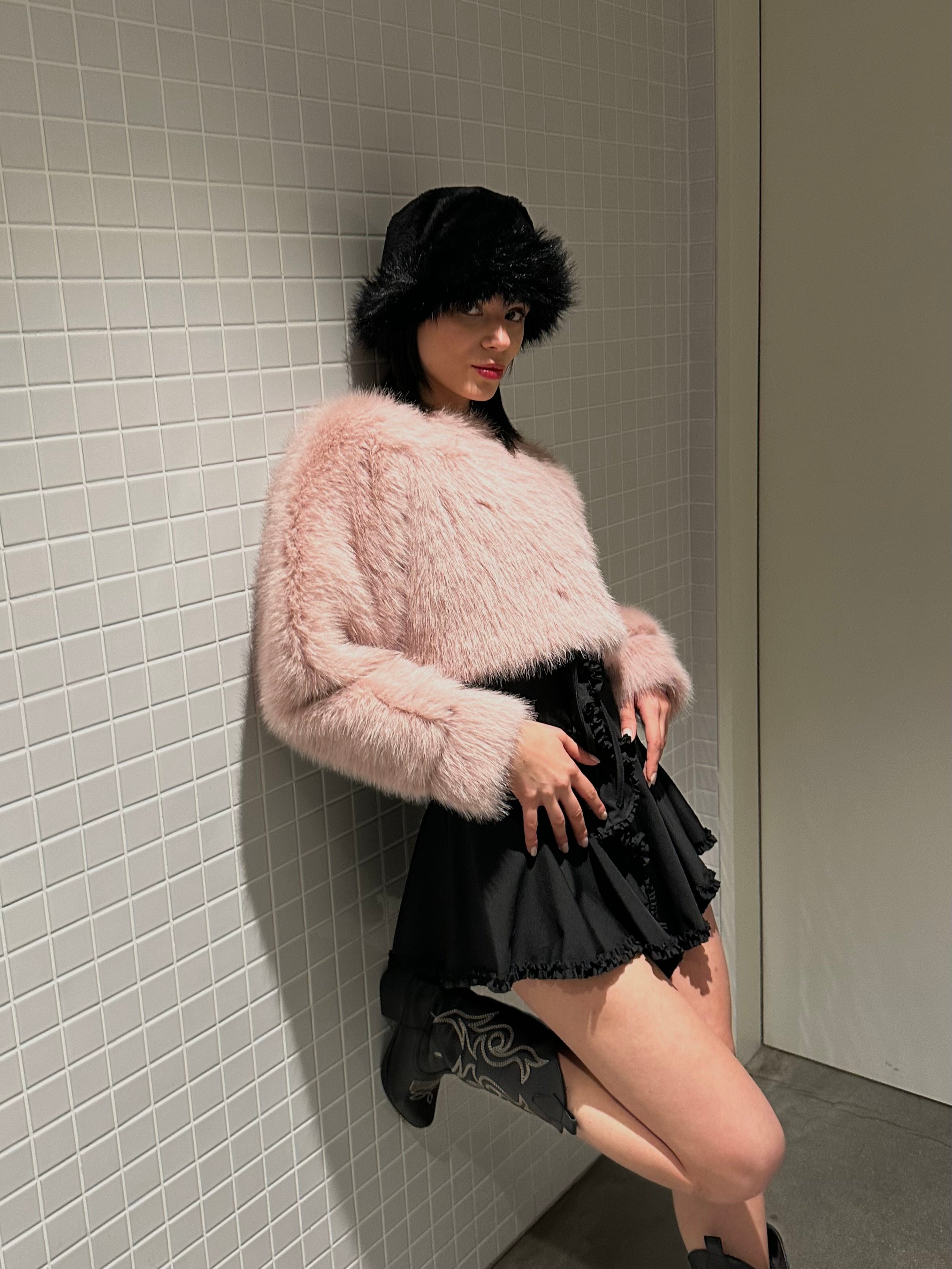 Toz Pembe Kürk Sweat