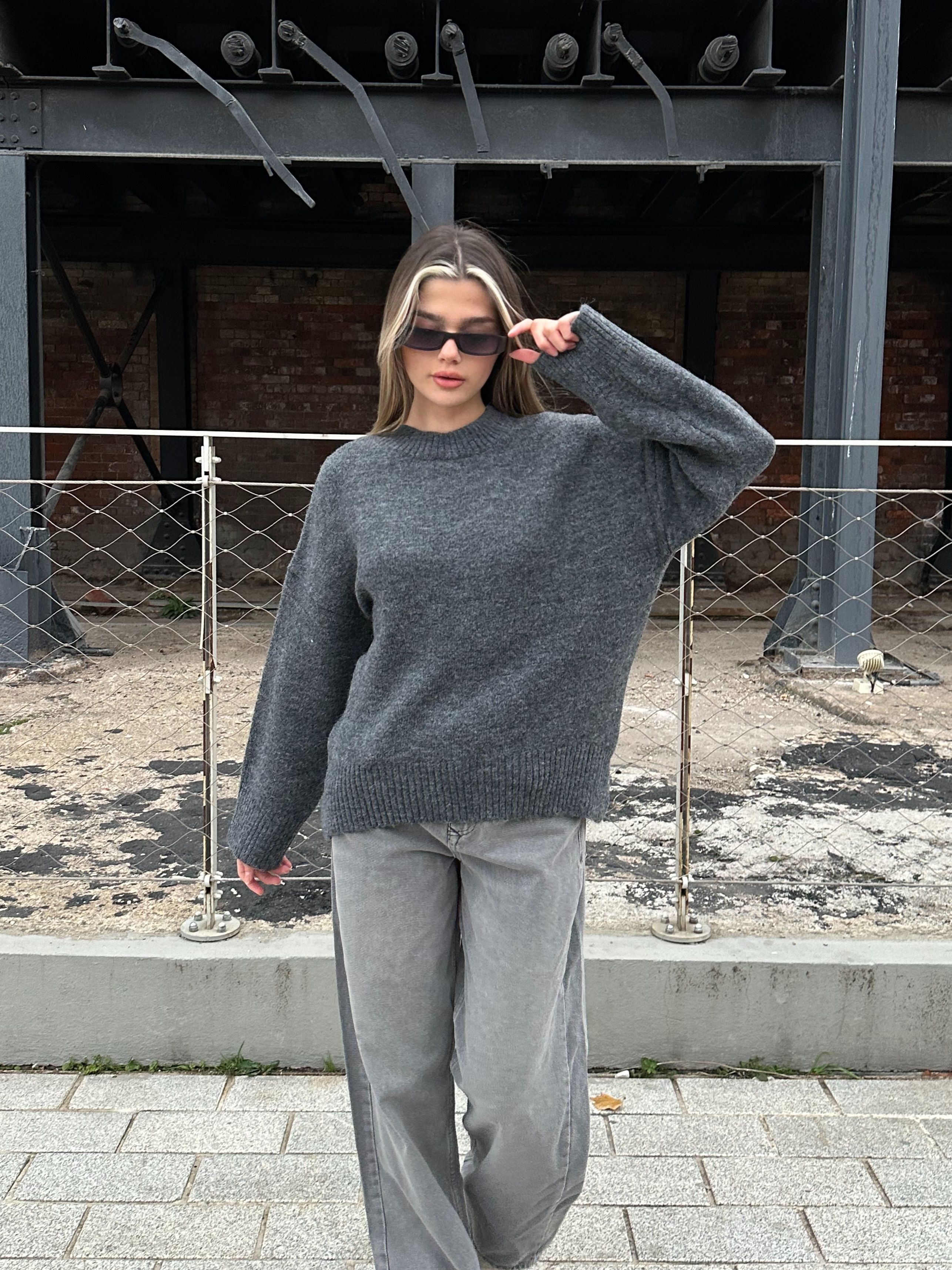 Füme Oversize Triko Kazak