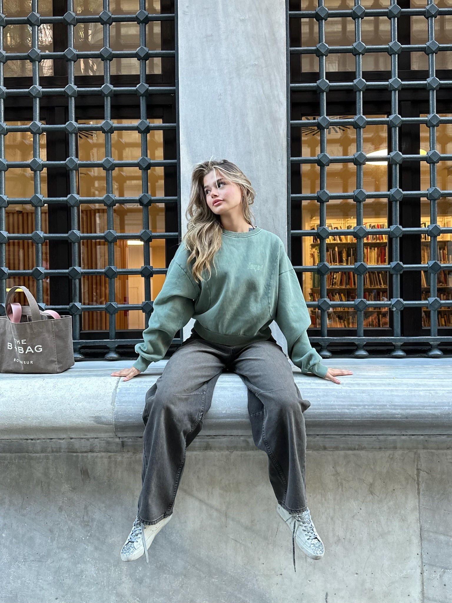 Su Yeşili Oversize Sweatshirt