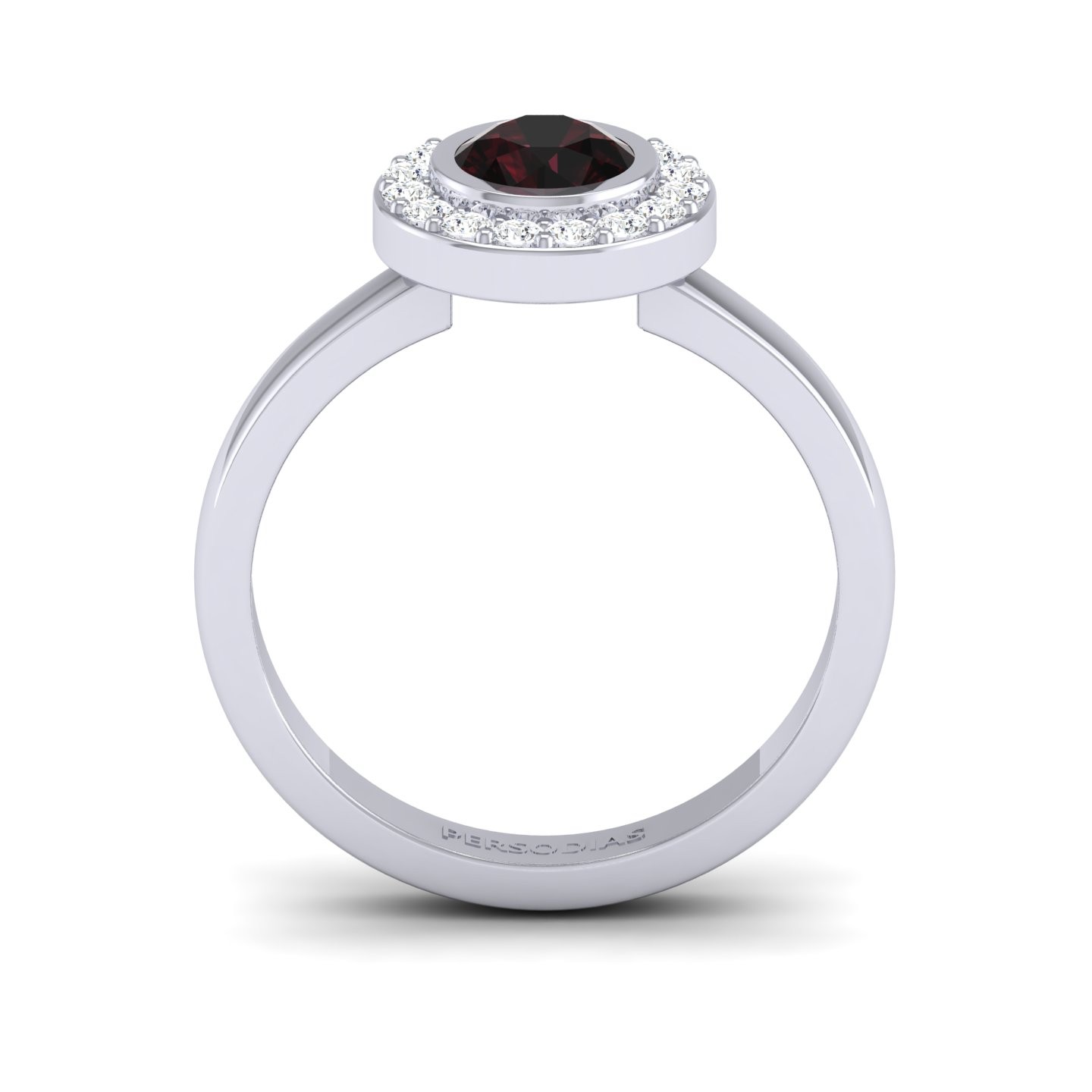 Halo Engagement Ring Round Cut 0.73 Ct Vivian