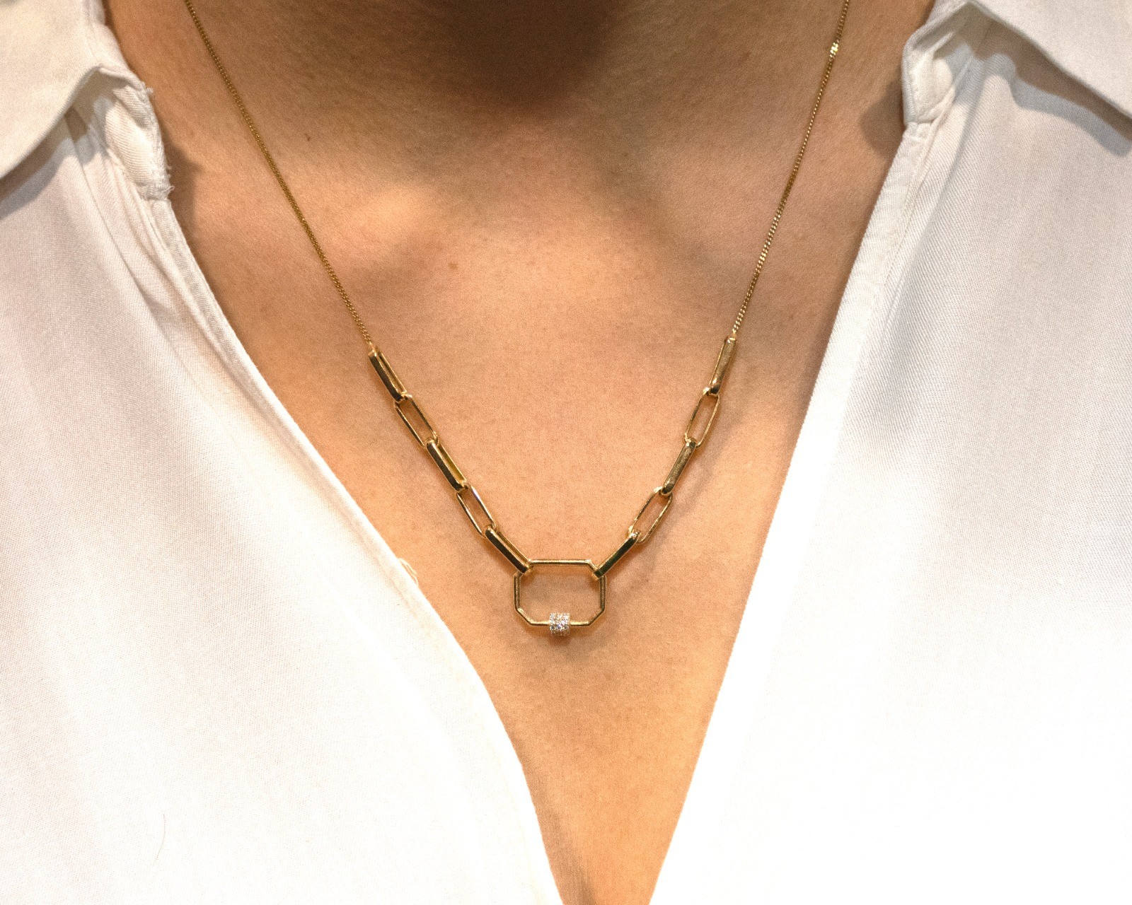 Diamond Chain Necklace 0.14 Ct