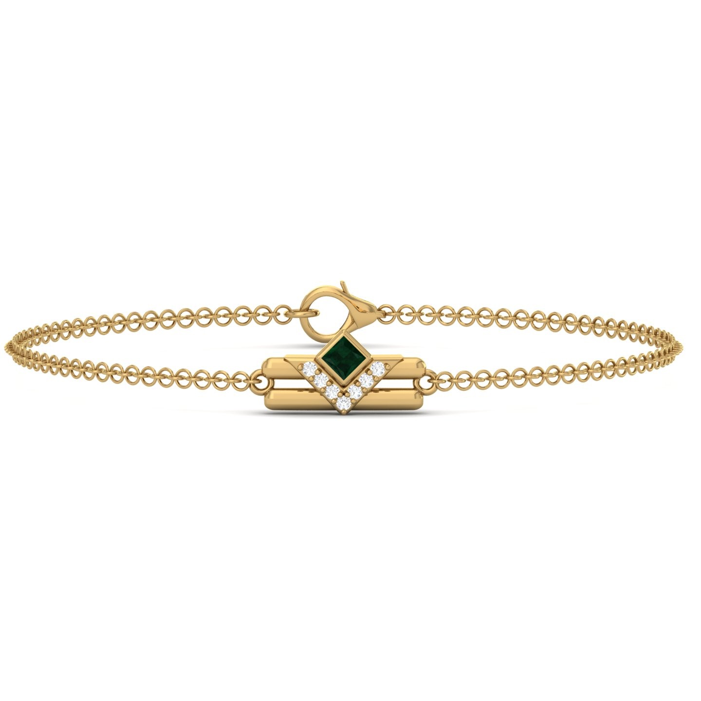 Chain Diamond Bracelet Princess Cut 0.34 CT Tracy
