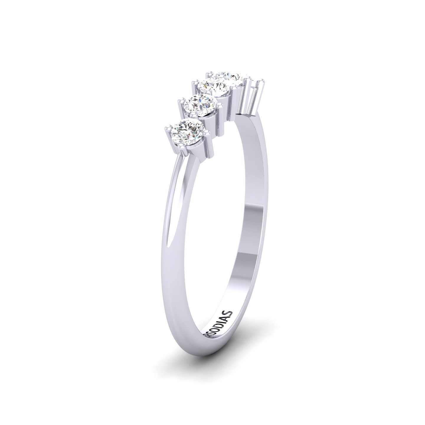 Five Stone Engagement Ring Round Cut 0.29 CT Scarlett