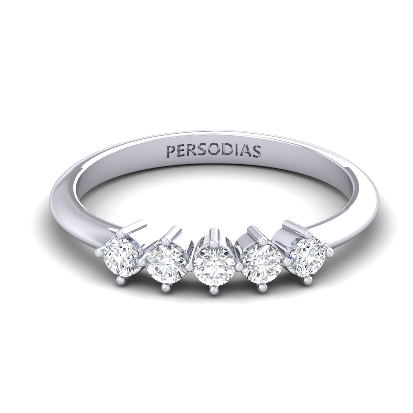 Five Stone Engagement Ring Round Cut 0.29 CT Scarlett