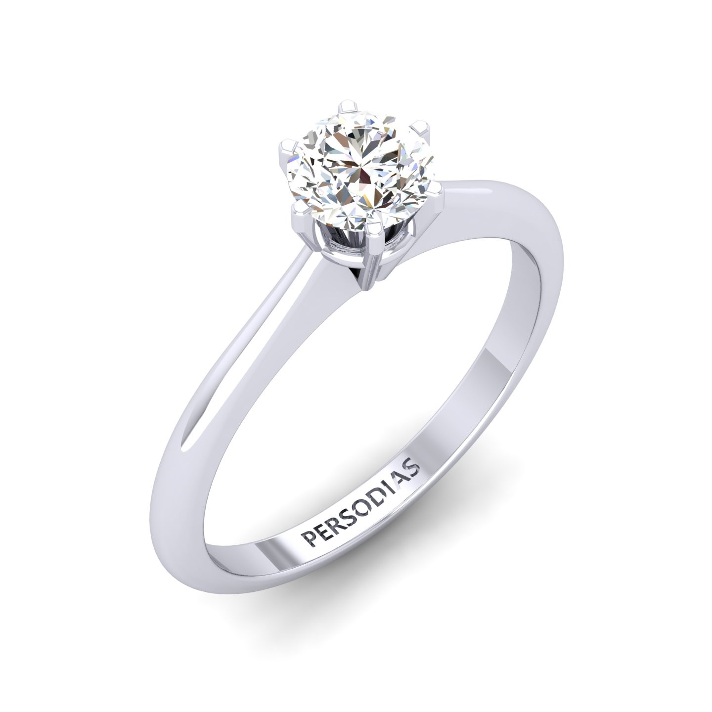 Solitaire Diamond Engagement Ring Round Cut 0.50 CT HRD Certificate Annabel