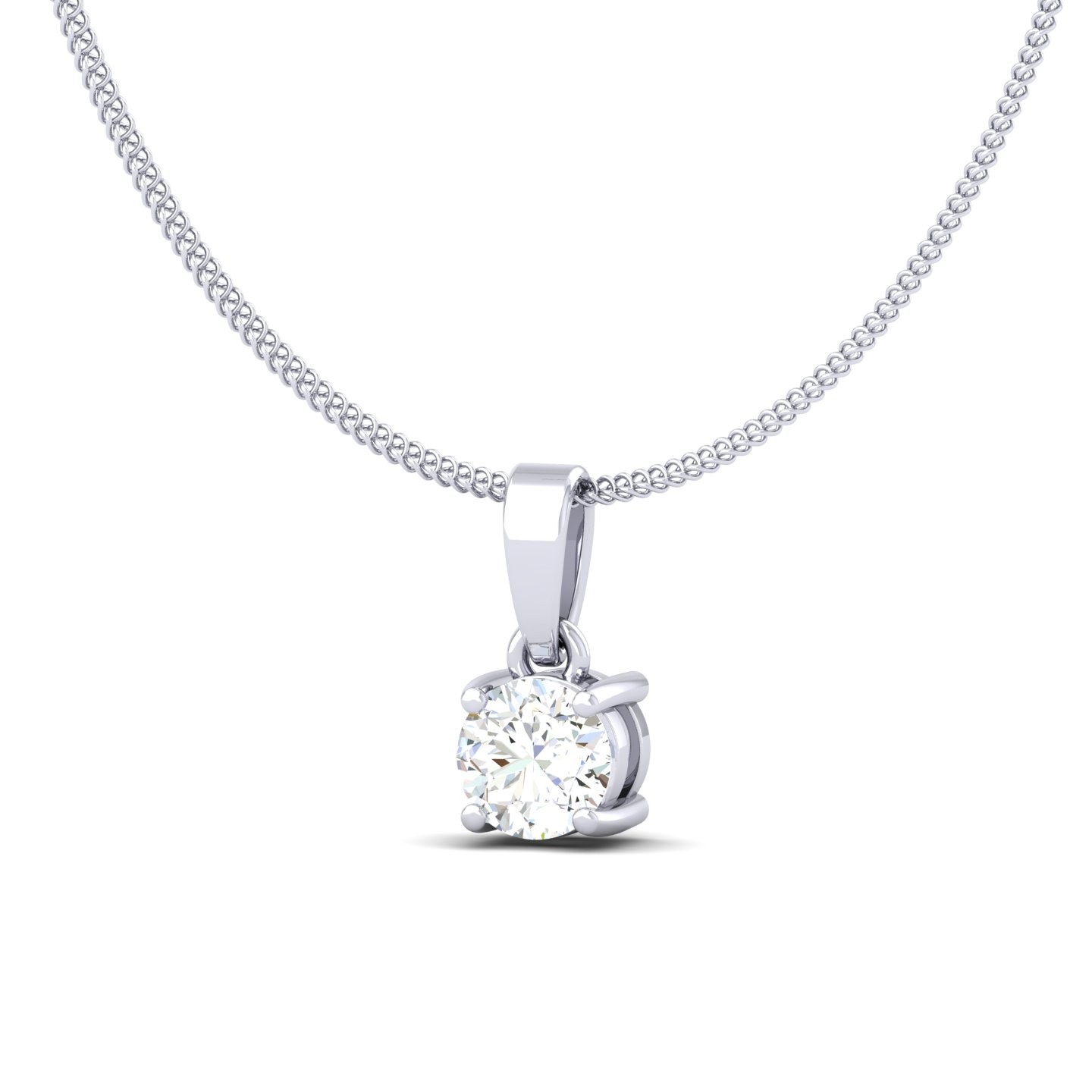 Solitaire Pendant Round Cut 0.50 CT Veronica