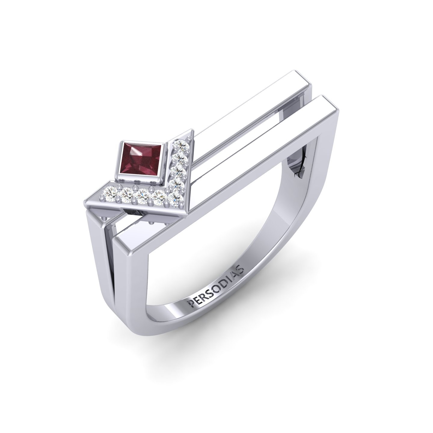 Ring Princess Cut 0.21 CT Aden