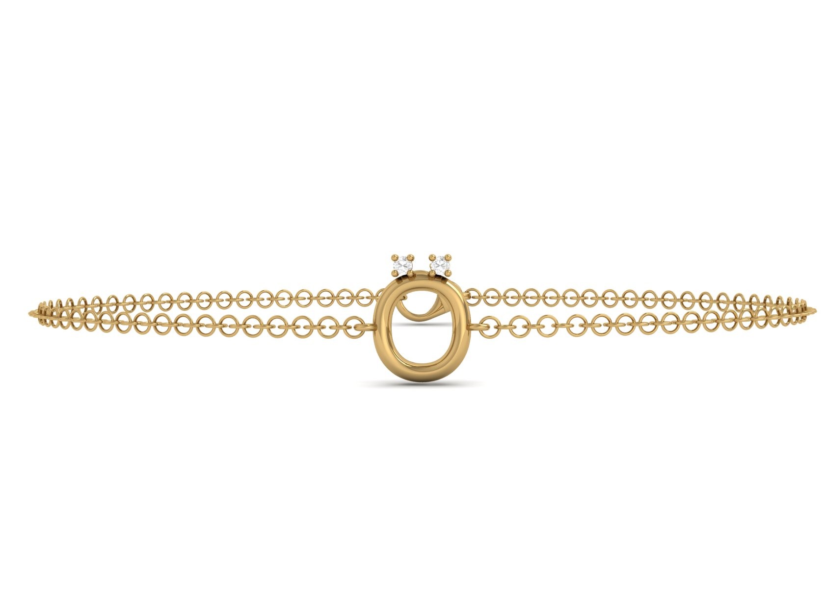 Ö Initial Chain Bracelet 0.02 CT 