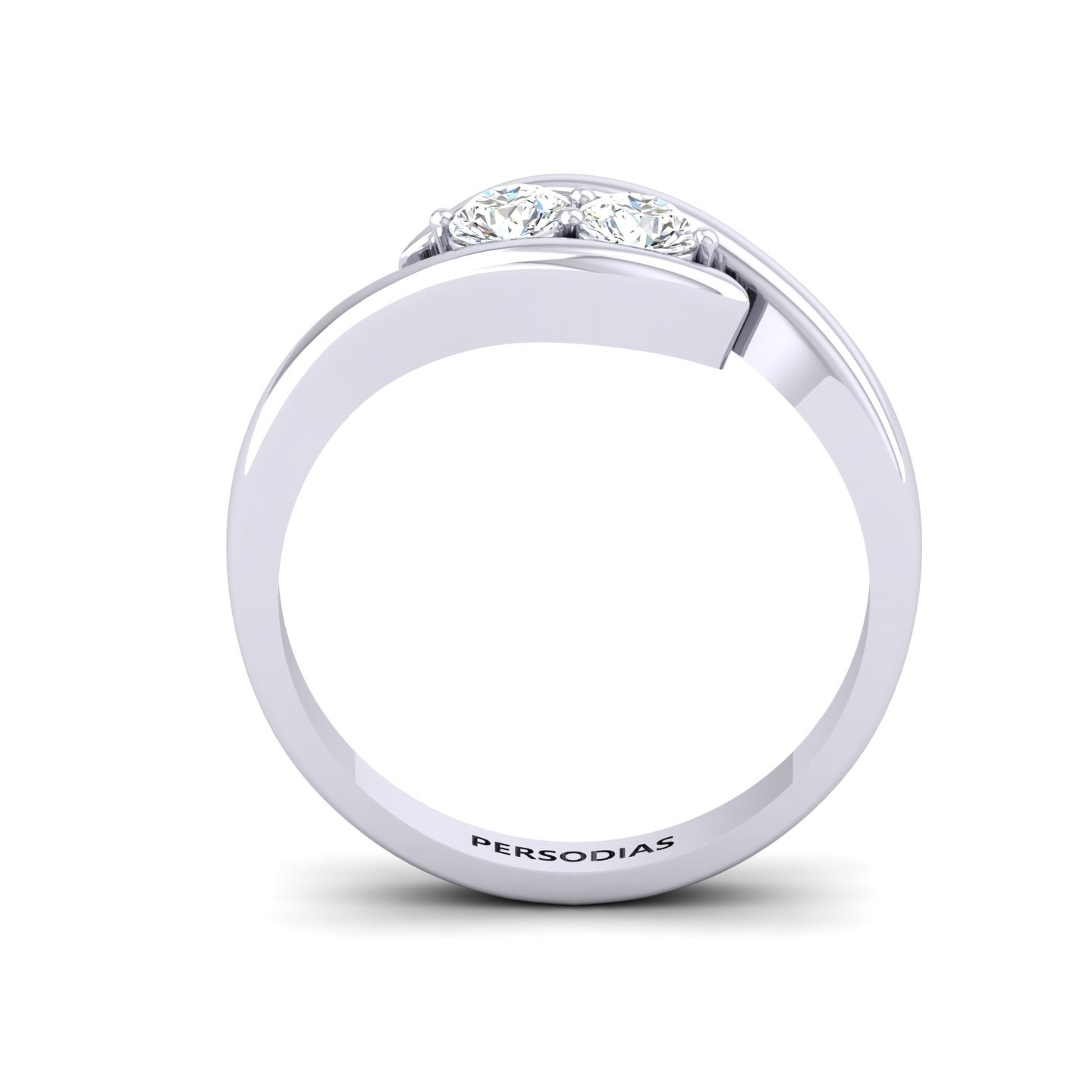 Three Stone Engagement Ring Round Cut 0.32 CT Ella