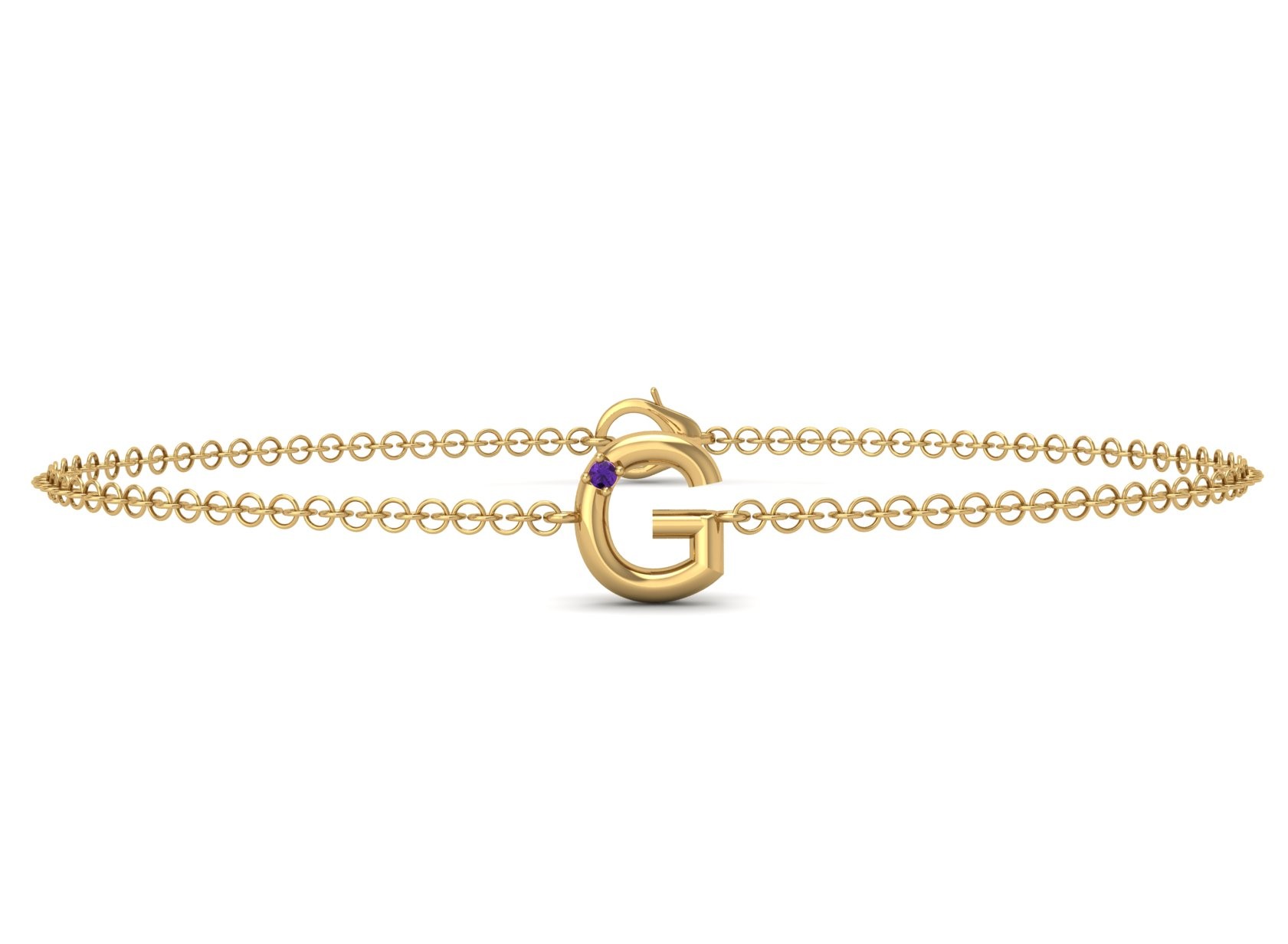 G Initial Chain Bracelet 0.01 CT 