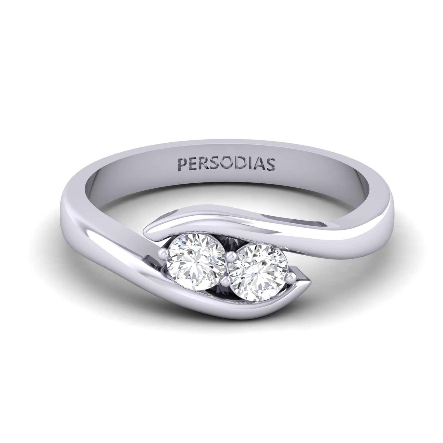 Three Stone Engagement Ring Round Cut 0.32 CT Ella