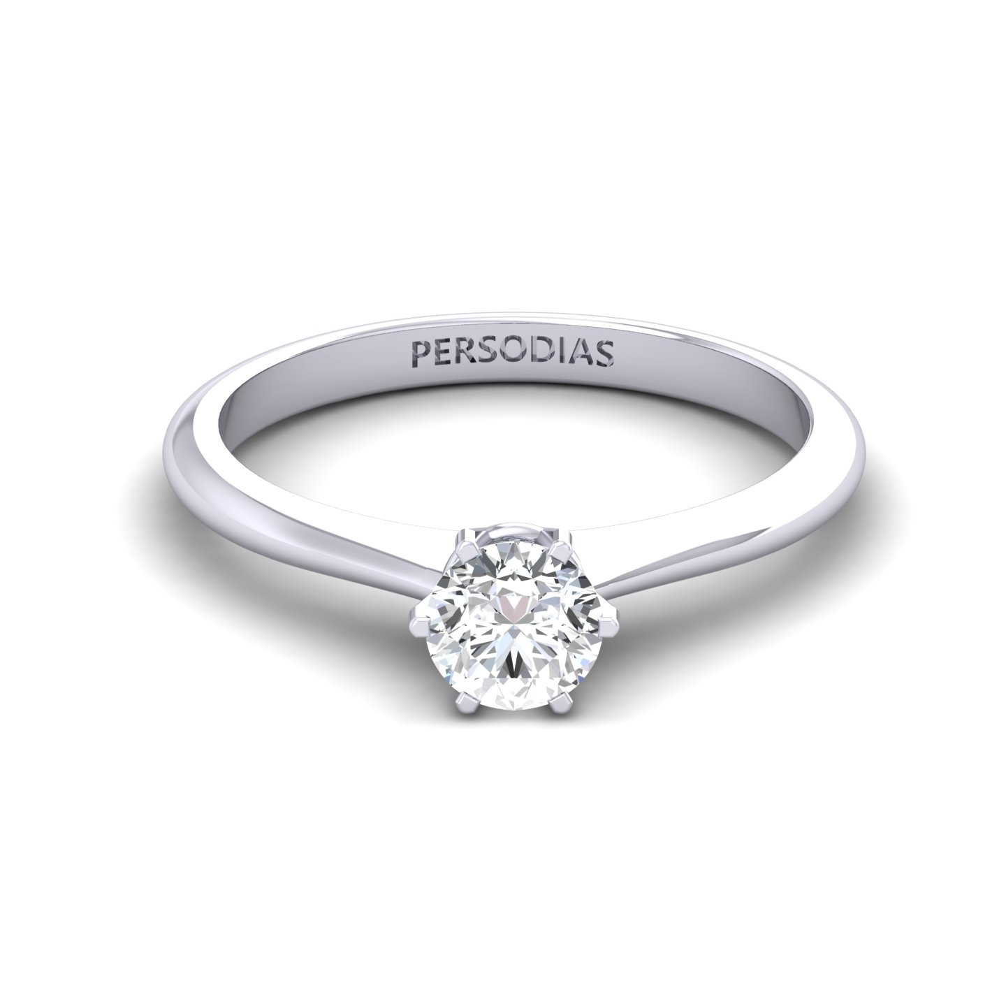 Solitaire Diamond Engagement Ring Round Cut 0.50 CT HRD Certificate Annabel