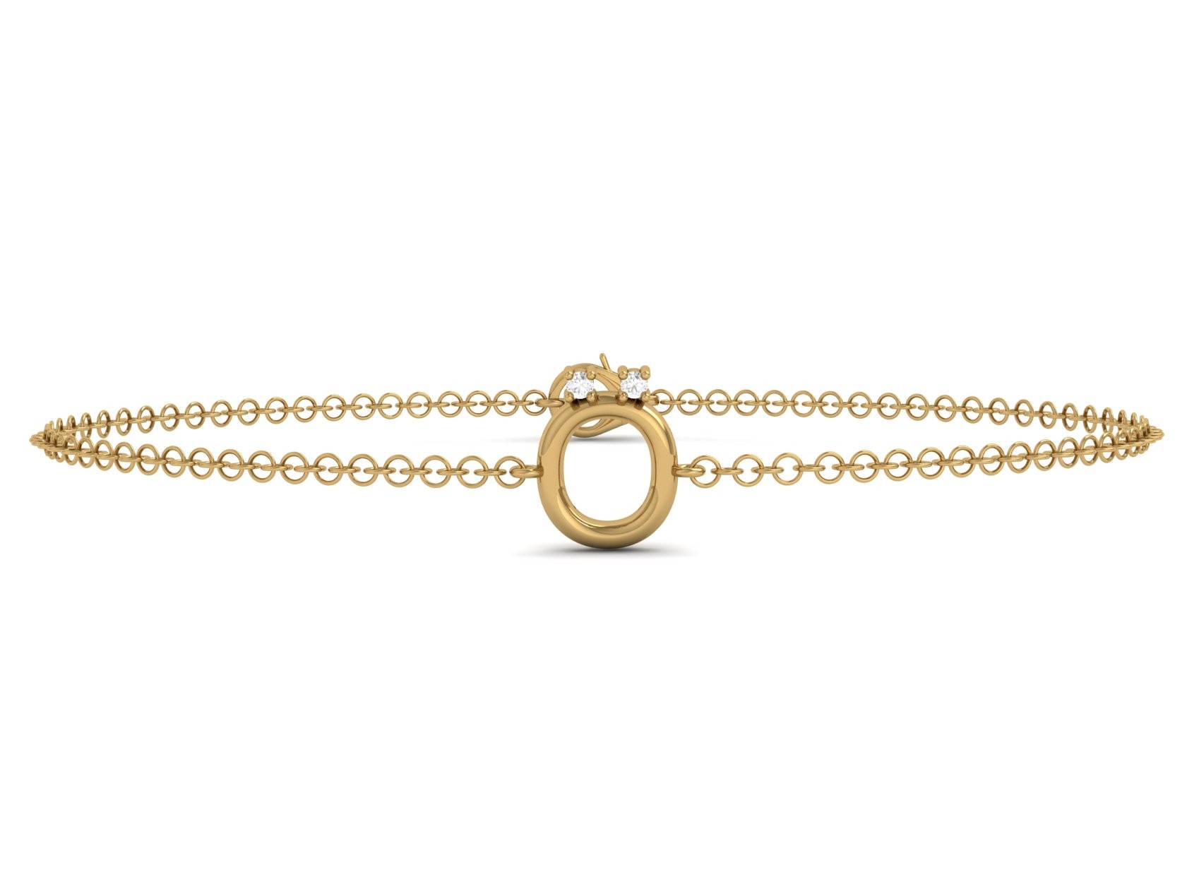 Ö Initial Chain Bracelet 0.02 CT 