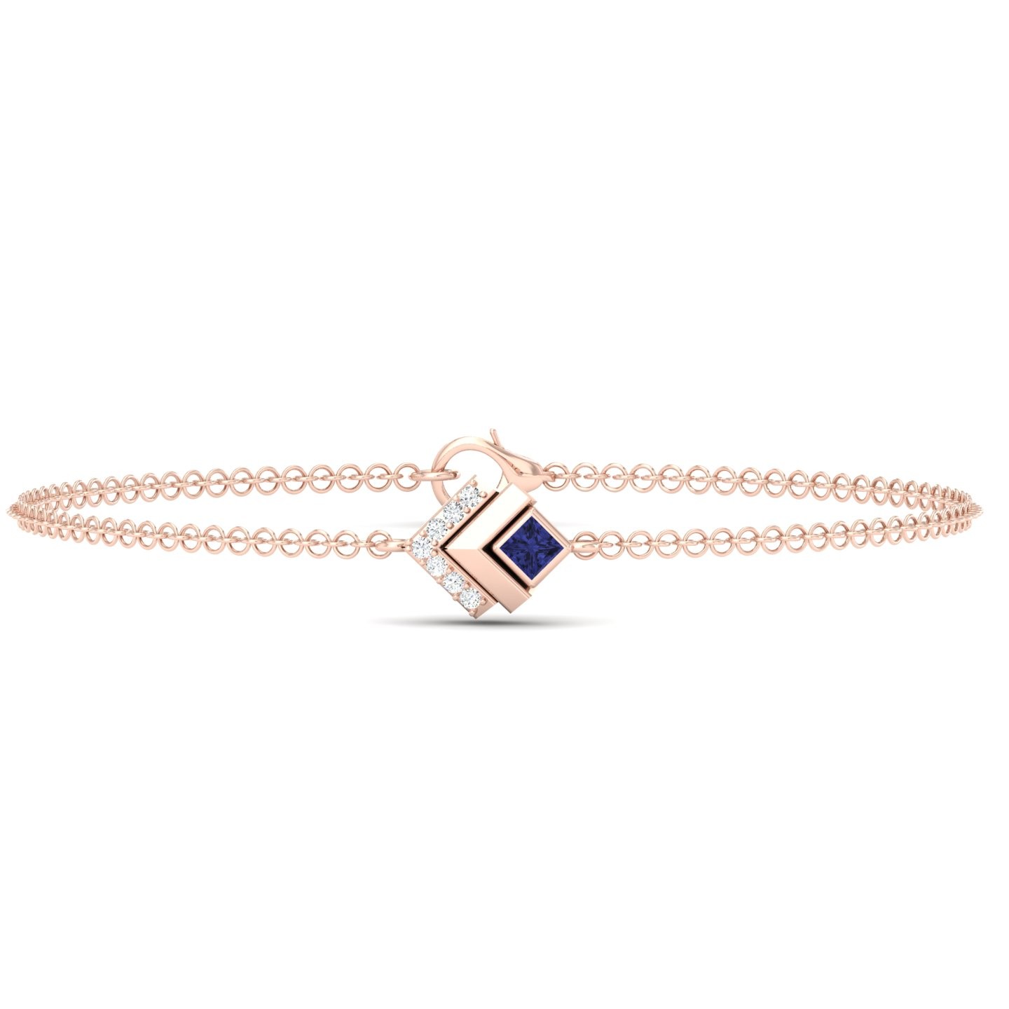 Diamond Chain Bracelet Princess Cut 0.32 CT Ivy