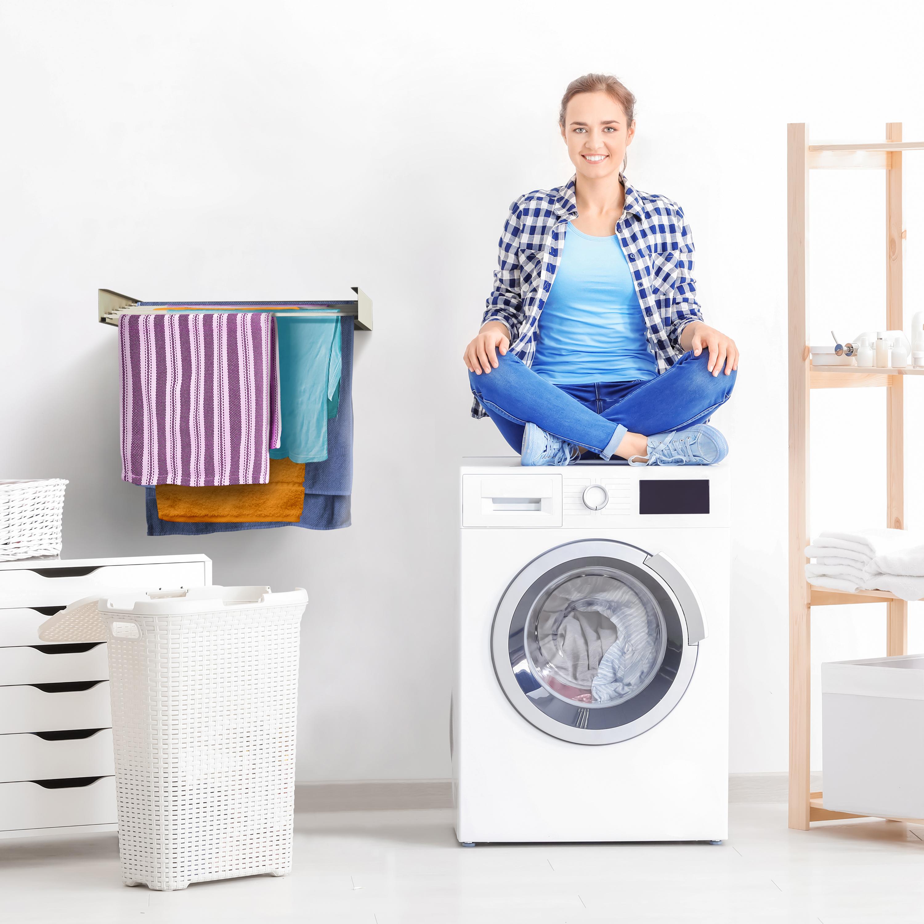 Urban Nouk LuxeDry Duvara Monte Estetik ve Pratik Dayanıklı Metal Malzemeli Çamaşırlık