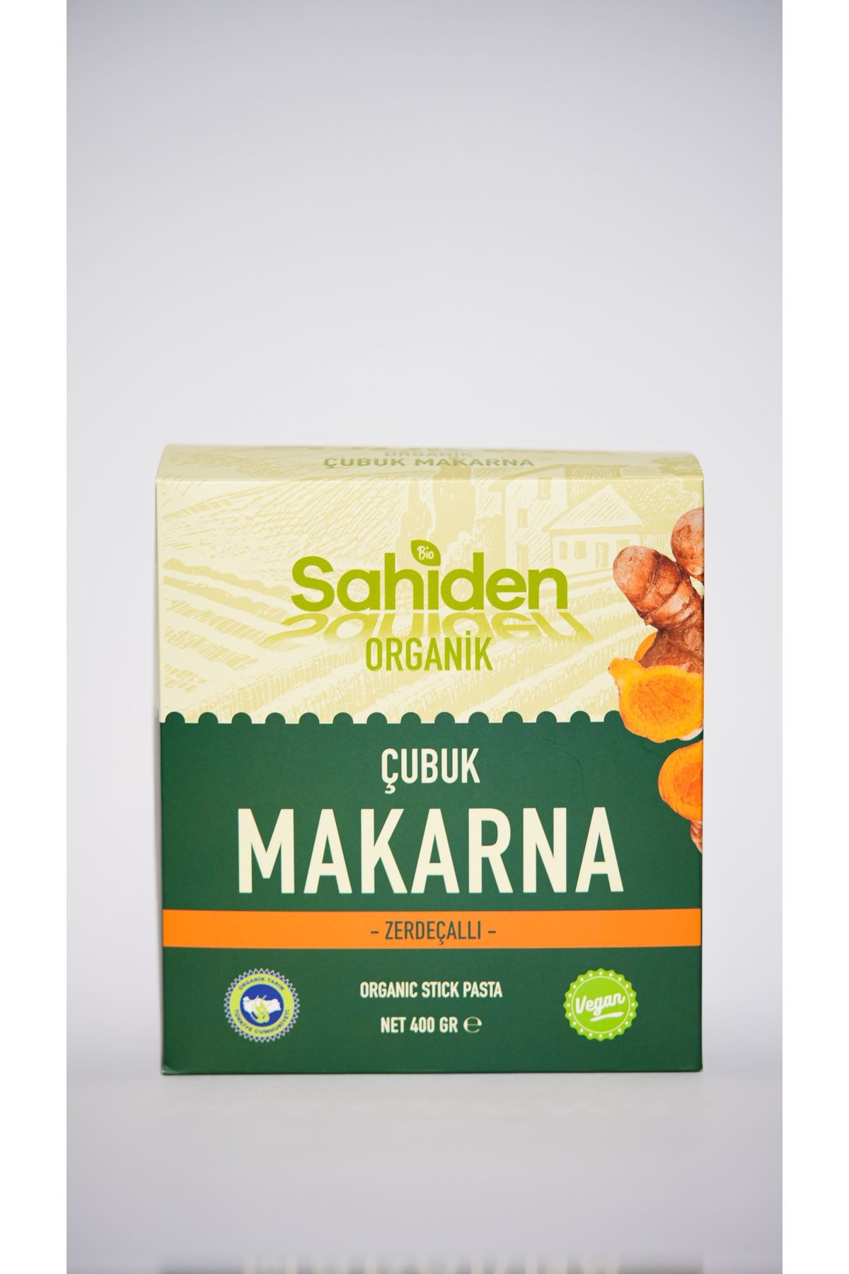 Organik Çubuk Makarna Vegan Zerdeçallı - 400 gr