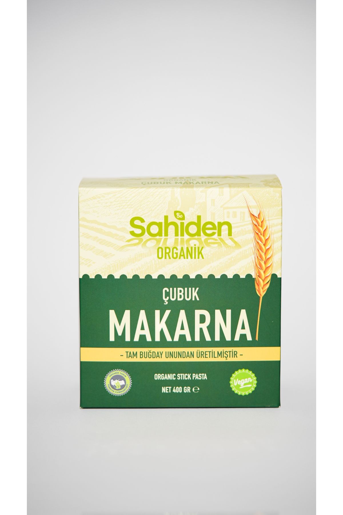 Organik Çubuk Makarna Vegan Tam Buğday - 400 gr