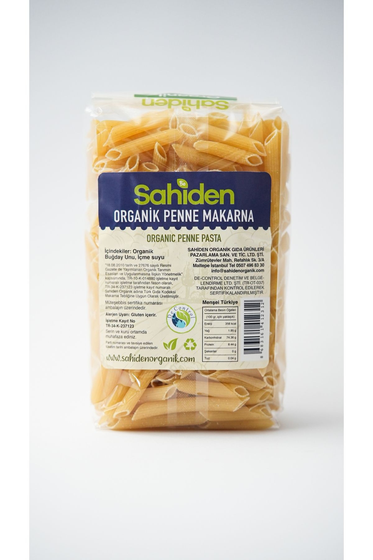 Organik Penne Sade Makarna - 400 gr