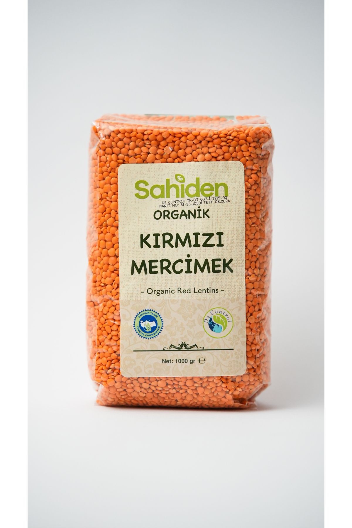 ORGANİK KIRMIZI MERCİMEK - 1 KG