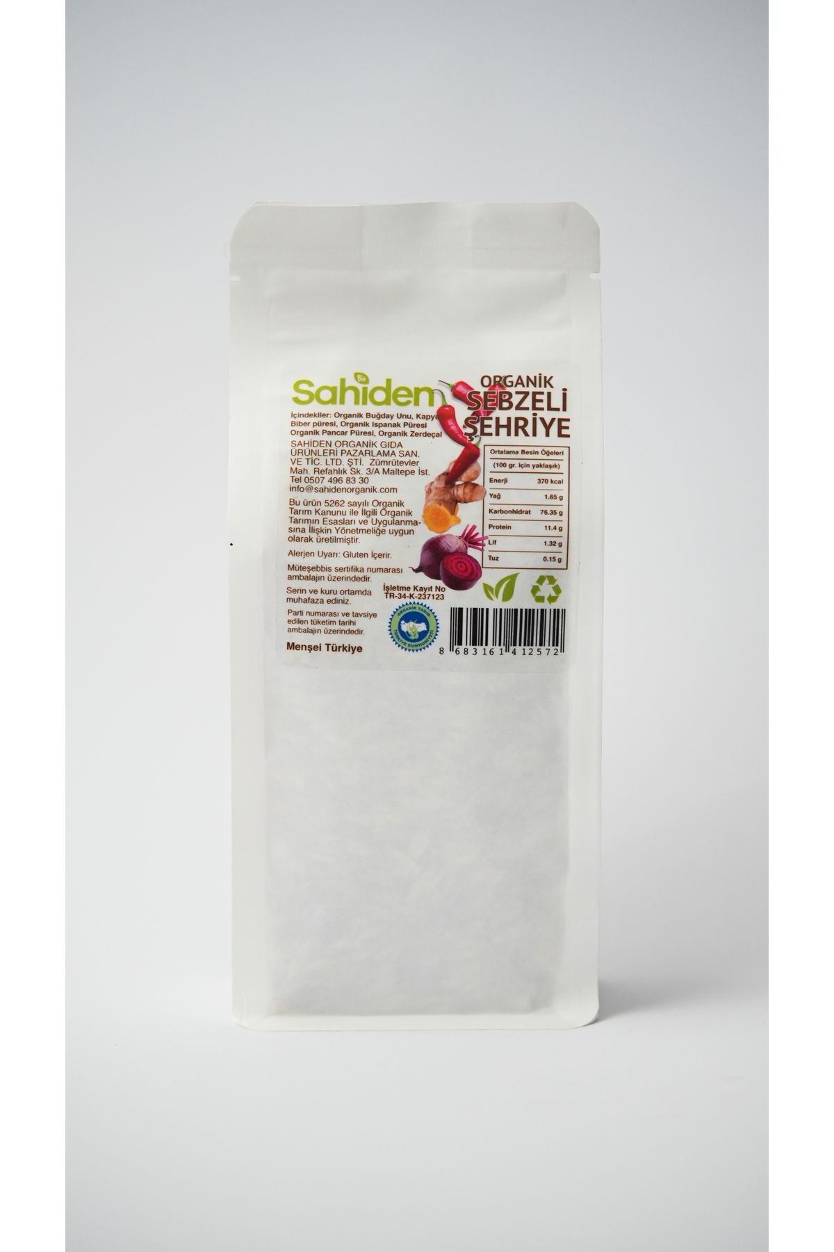 ORGANİK SEBZELİ ARPA ŞEHRİYE - 400 GR