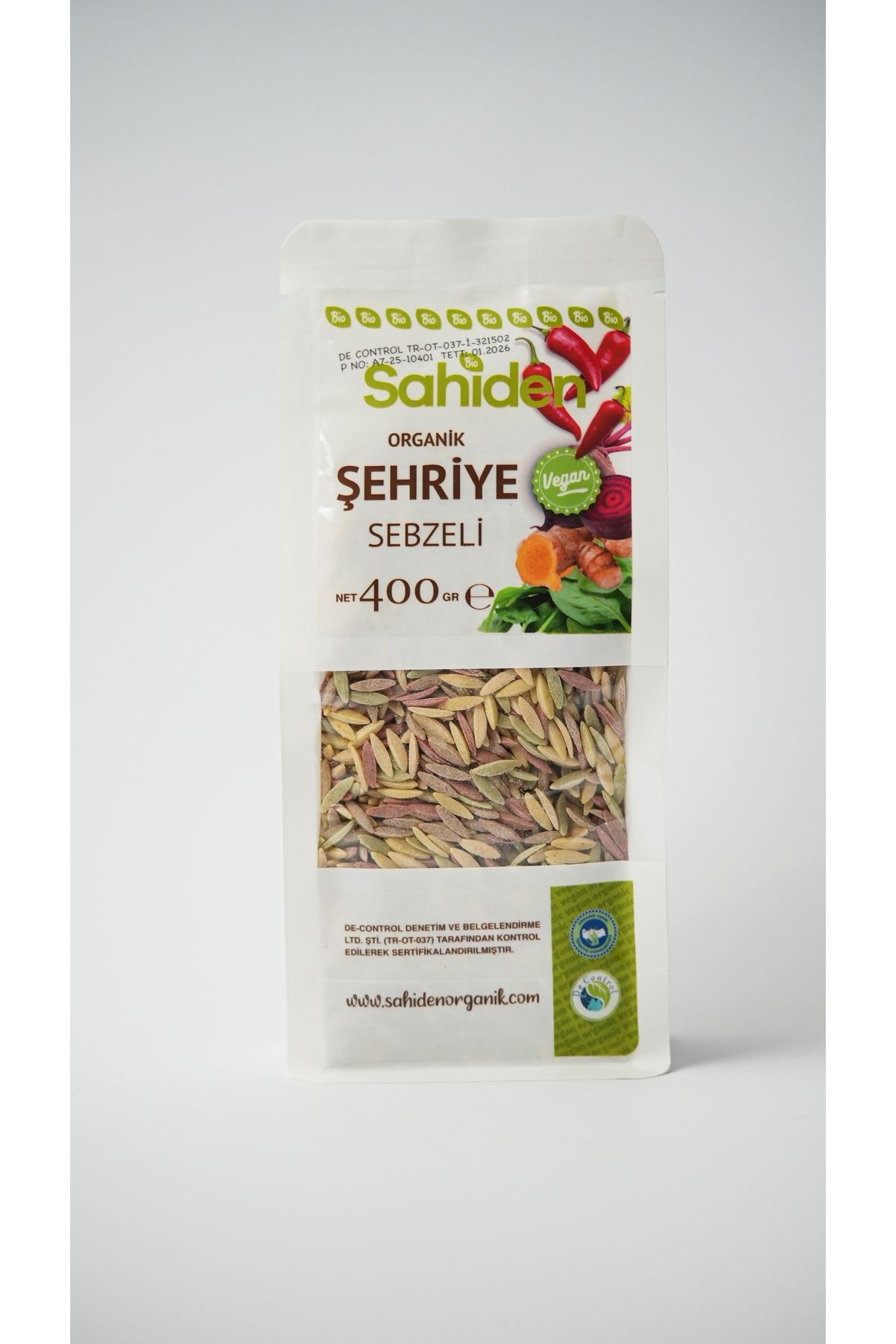 ORGANİK SEBZELİ ARPA ŞEHRİYE - 400 GR