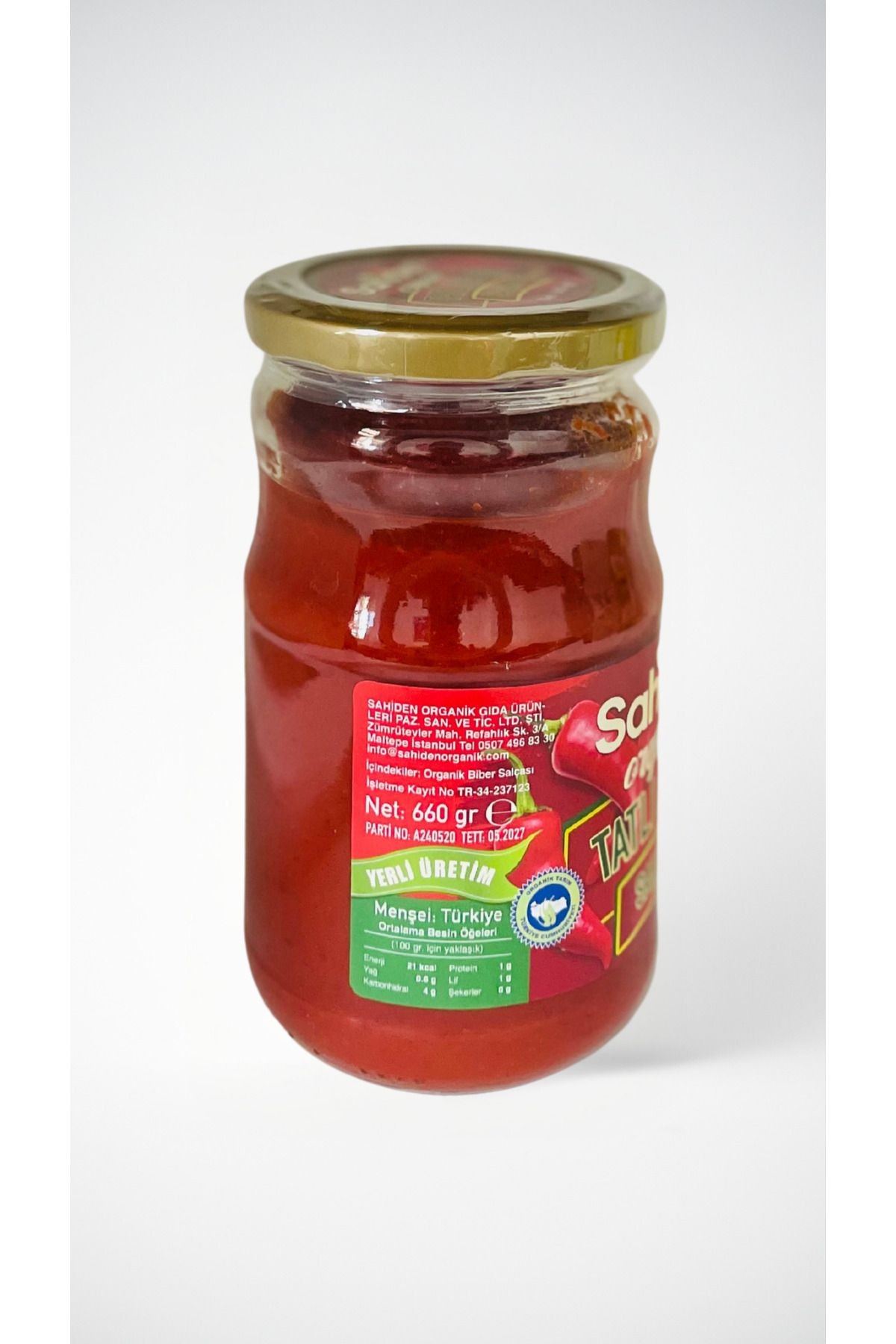 ORGANİK TATLI BİBER SALÇASI - 660 GR