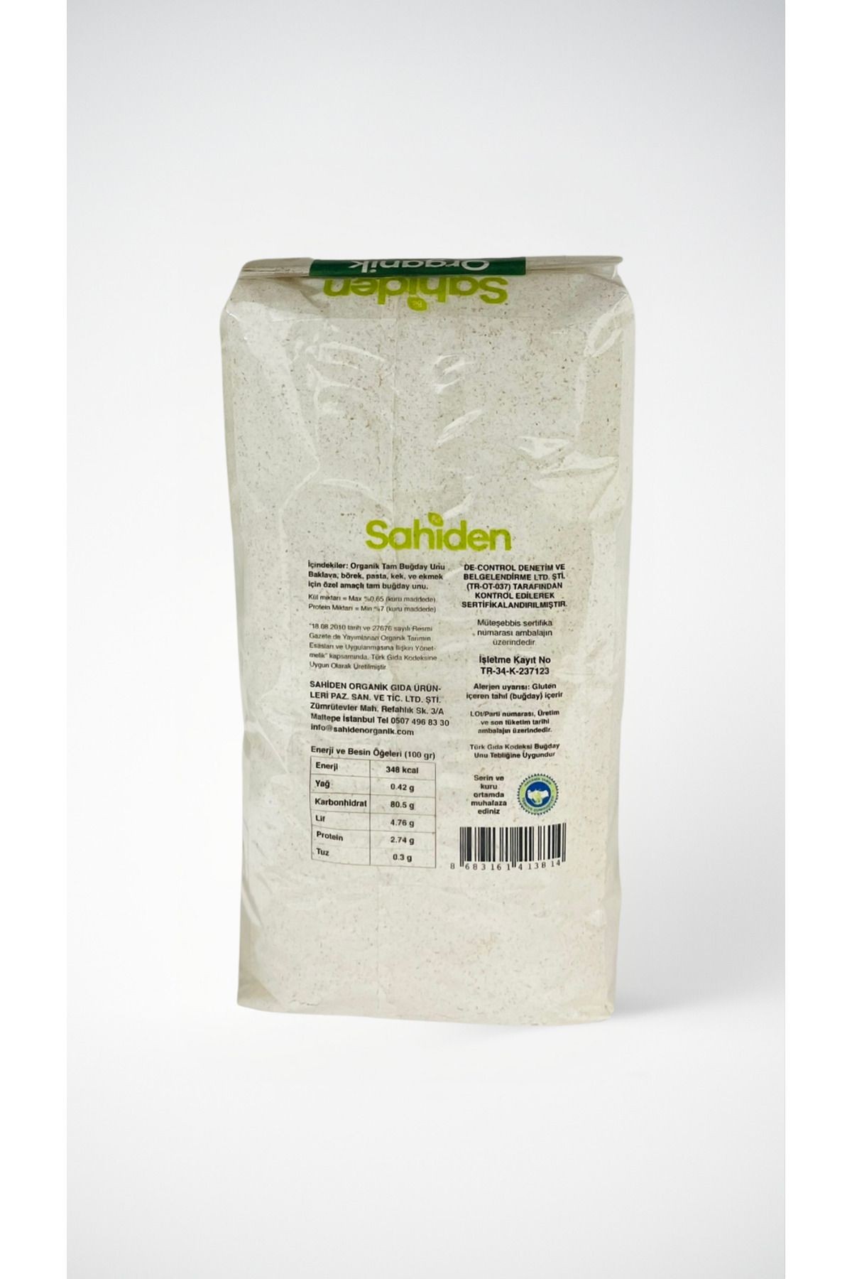 ORGANİK TAM BUĞDAY UNU - 1 KG
